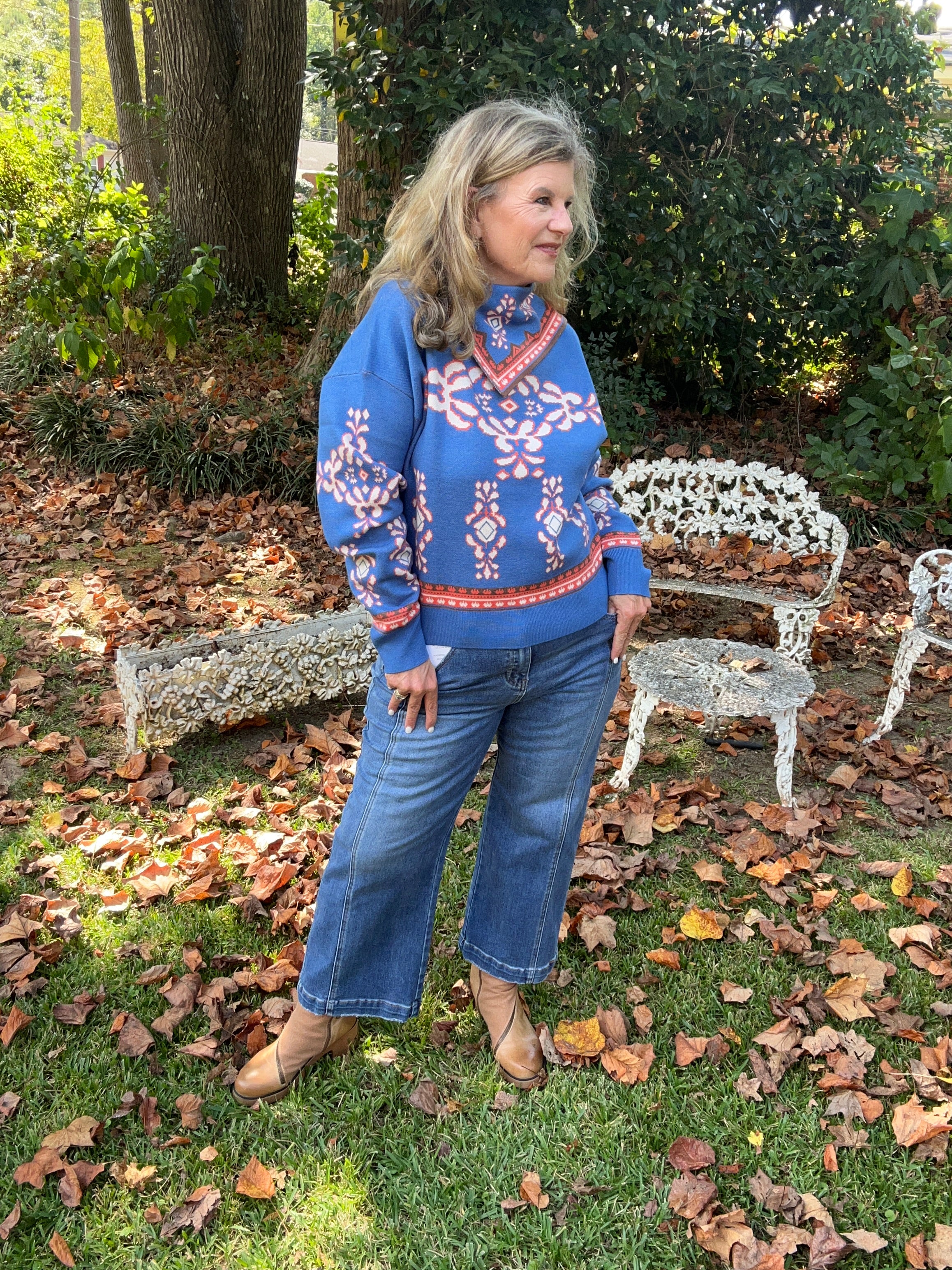 HEADING WEST BANDANA SWEATER