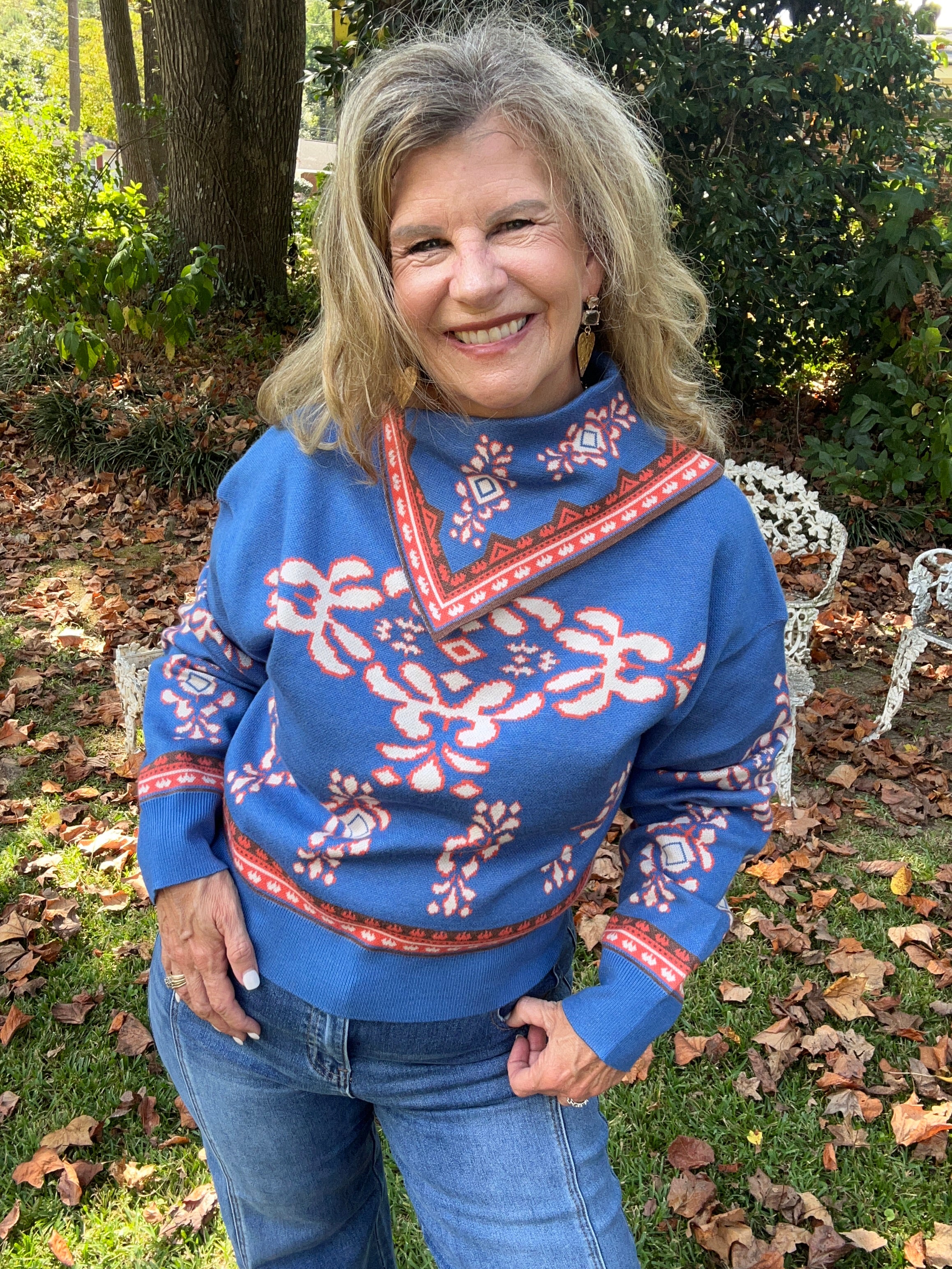 HEADING WEST BANDANA SWEATER