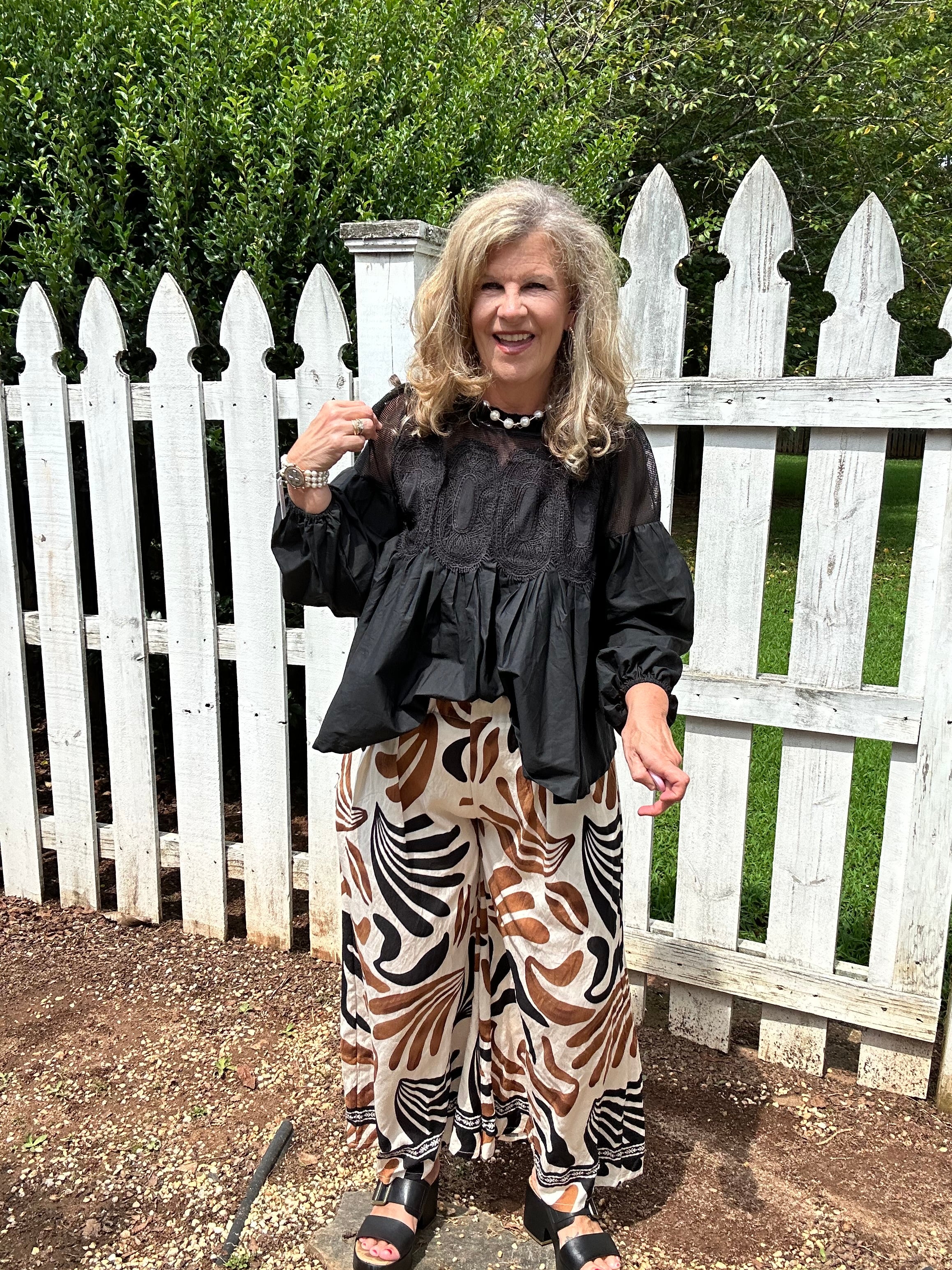 EMBROIDED LACE BLOUSE