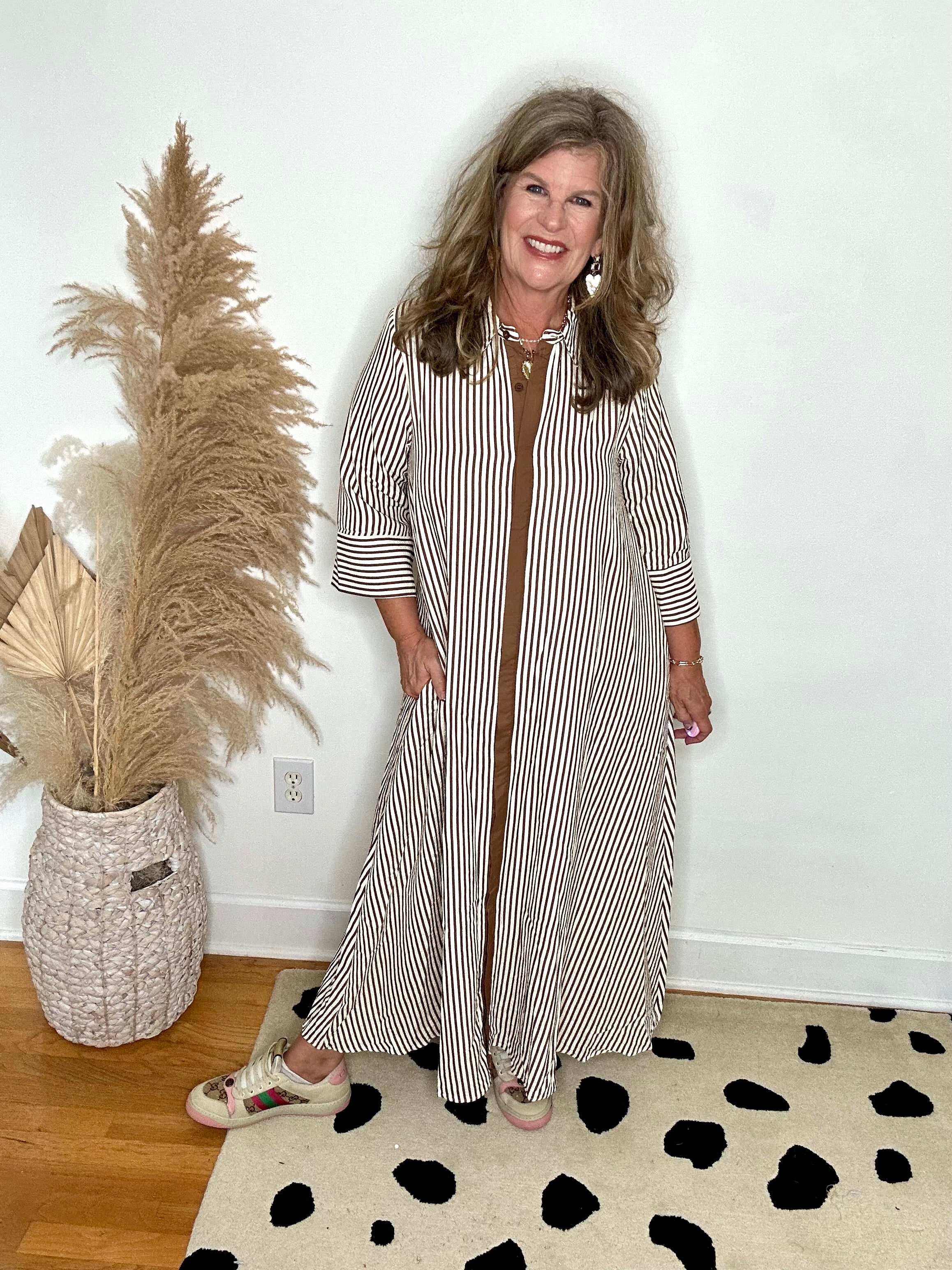 EASY DOES IT STRIPE DRESS