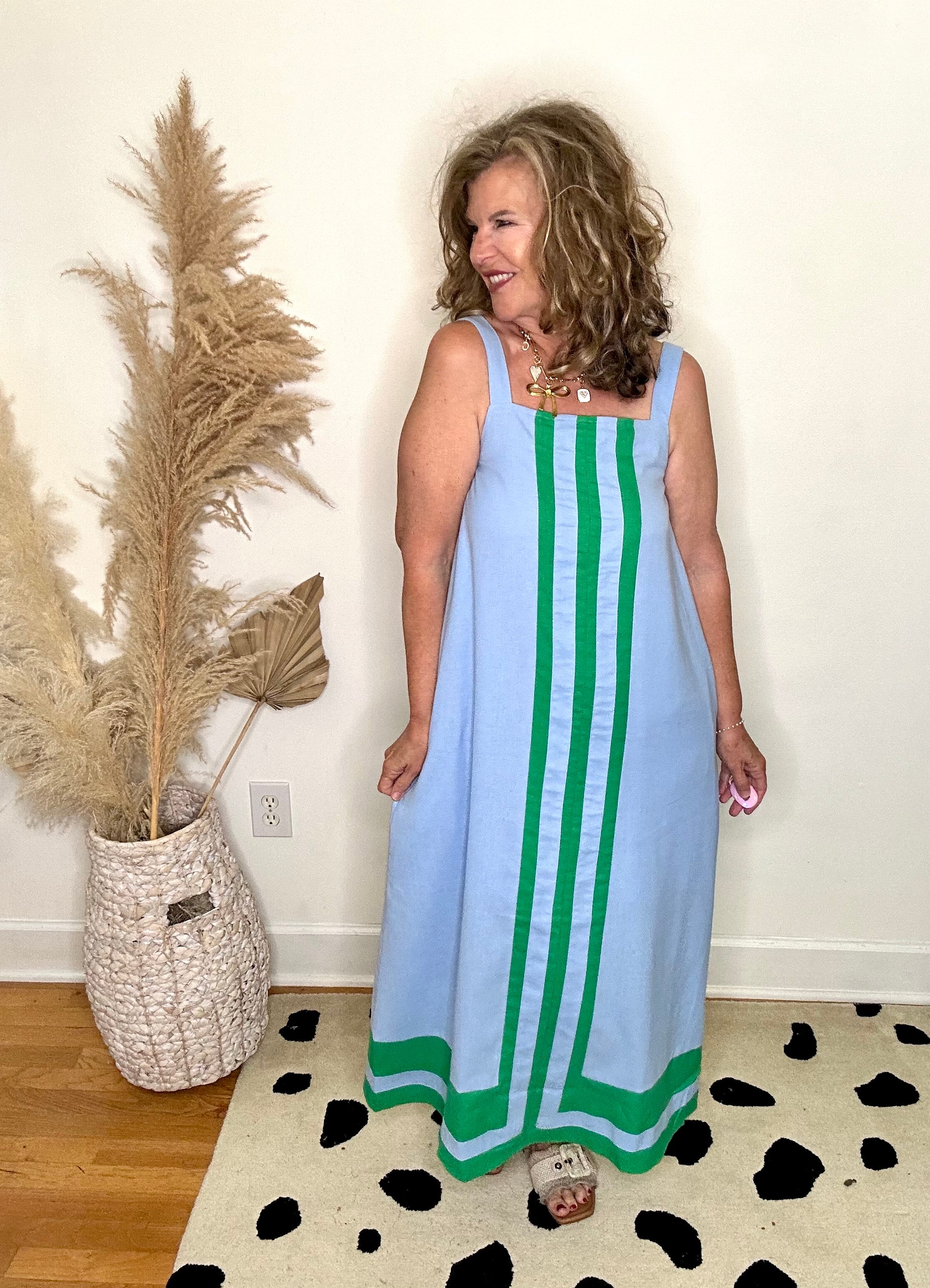 BEACHSIDE BLISS LINEN BLEND DRESS