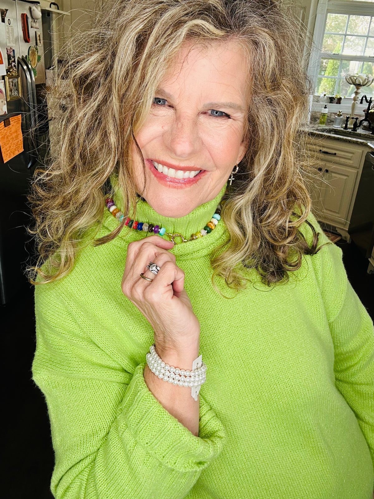OH SO COZY LIME SWEATER DRESS