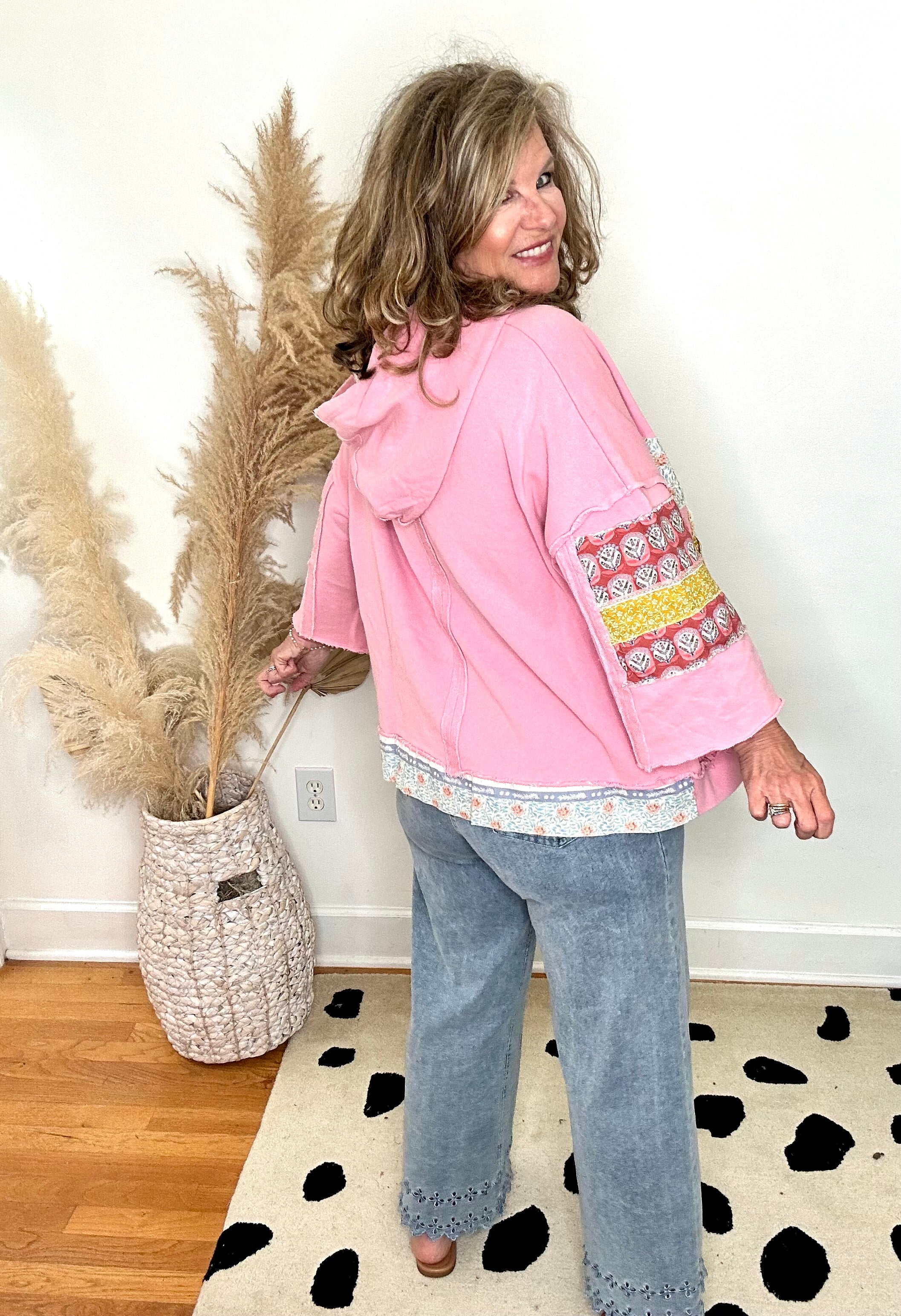 PATCHWORK BOW PULLOVER