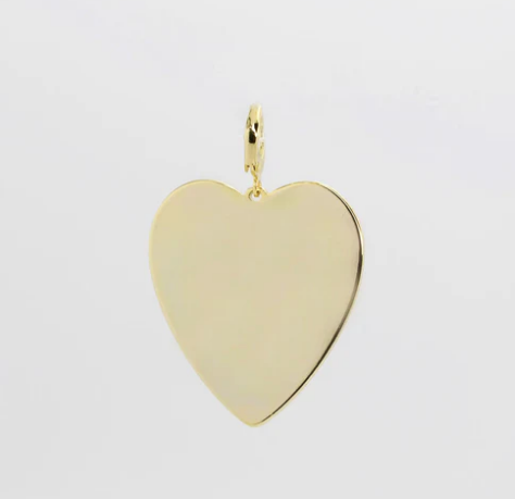BIG GOLD HEART CHARM