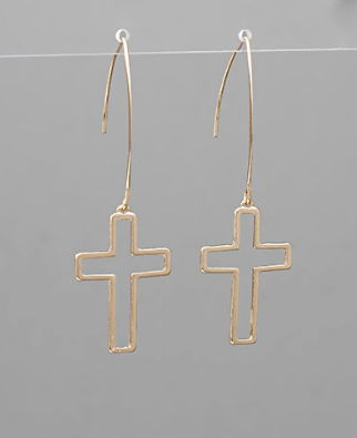 CROSS DANGLE EARRING