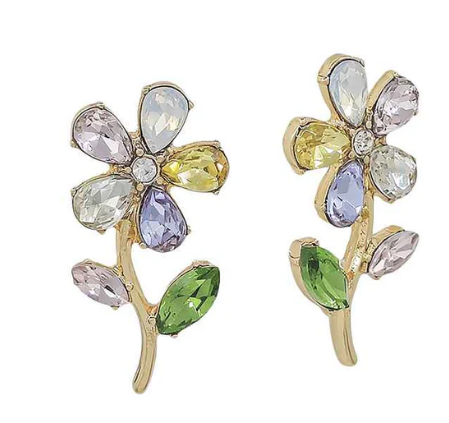 GEM OF A FLOWER EARRING