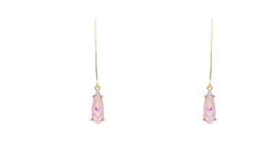 PINK CRYSTAL TEARDROP EARRING