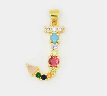 MULTI GEM INTIAL CHARM