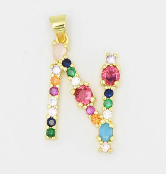 MULTI GEM INTIAL CHARM