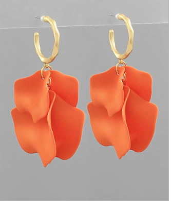 PETAL HOOP EARRINGS