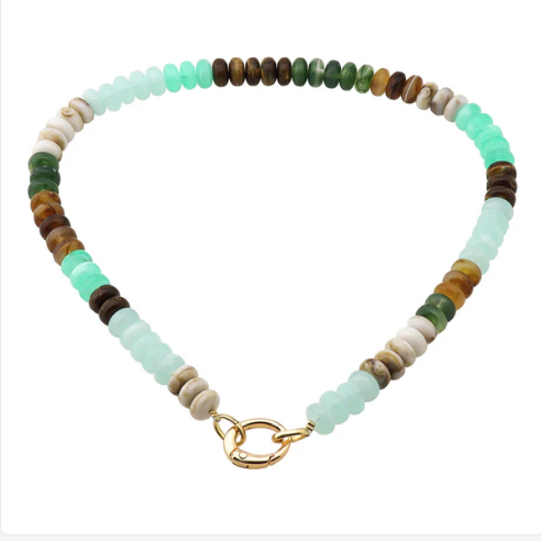 MINT GREEN BEADED NECKLACE