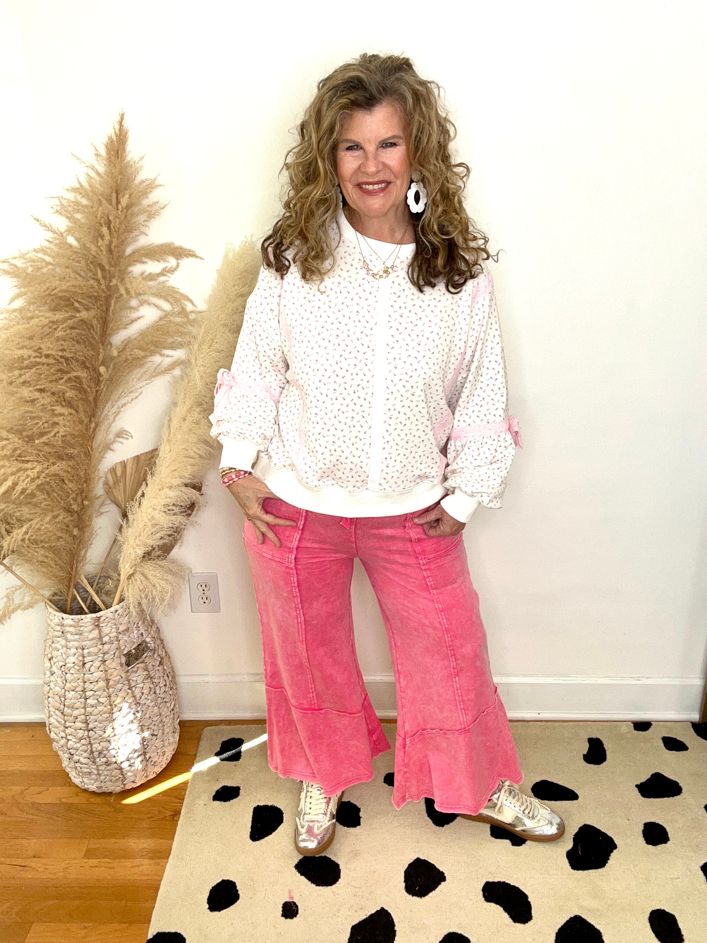 DITSY FLOWER PRINT PULLOVER