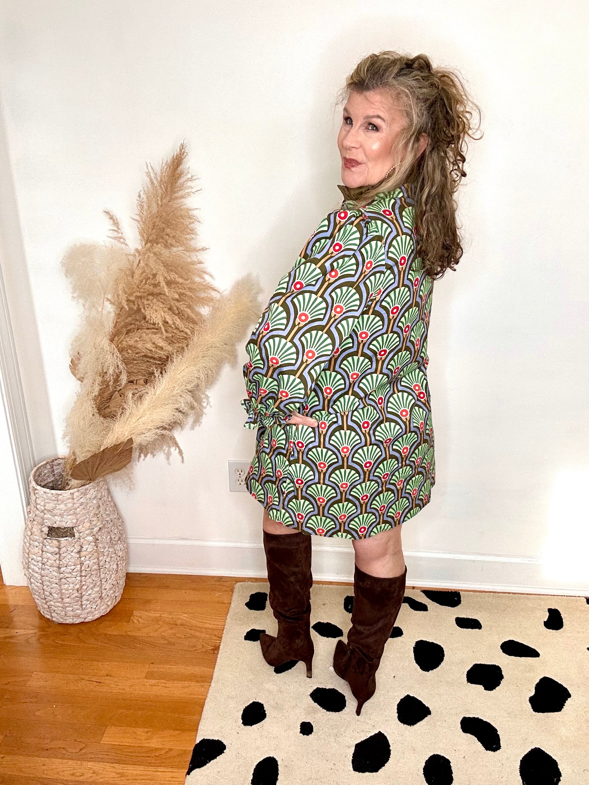 UPTOWN CHIC ALINE FLORAL DRESS