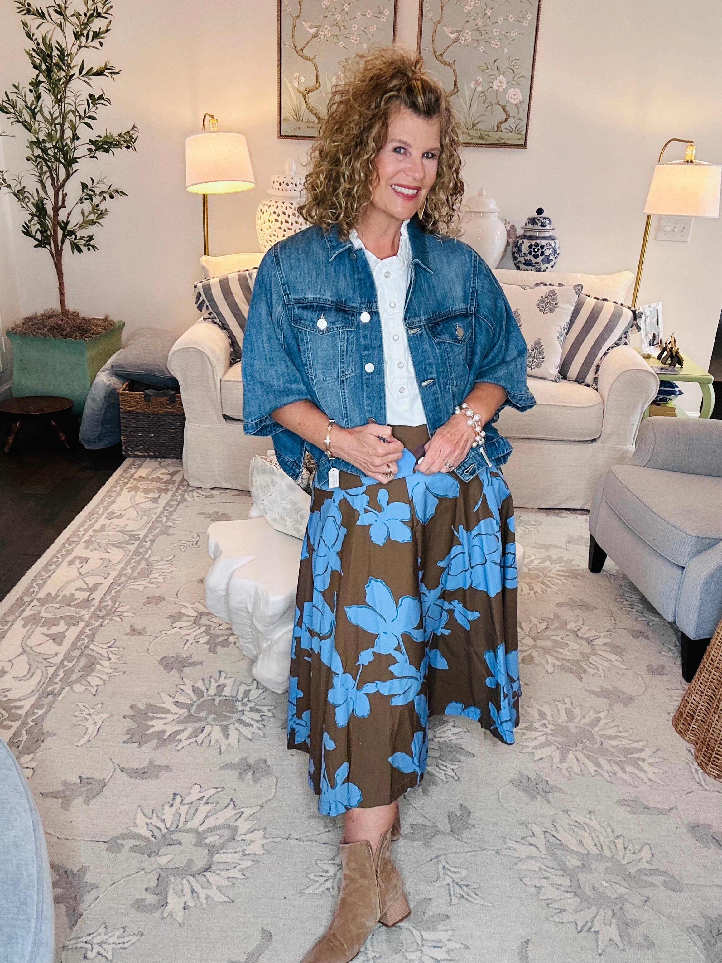 DENIM CAPE JACKET