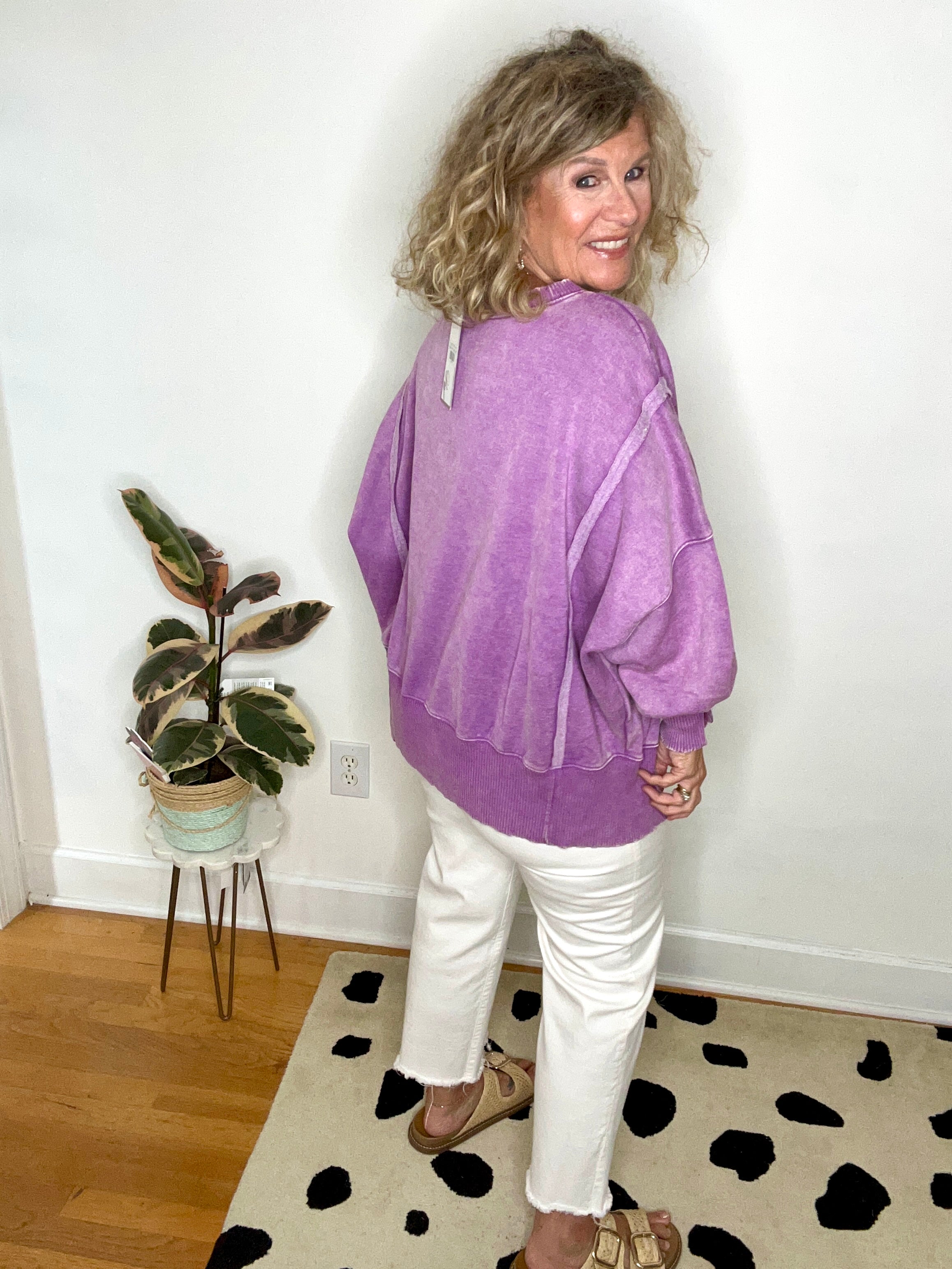 MINERAL WASH BATWING PULLOVER