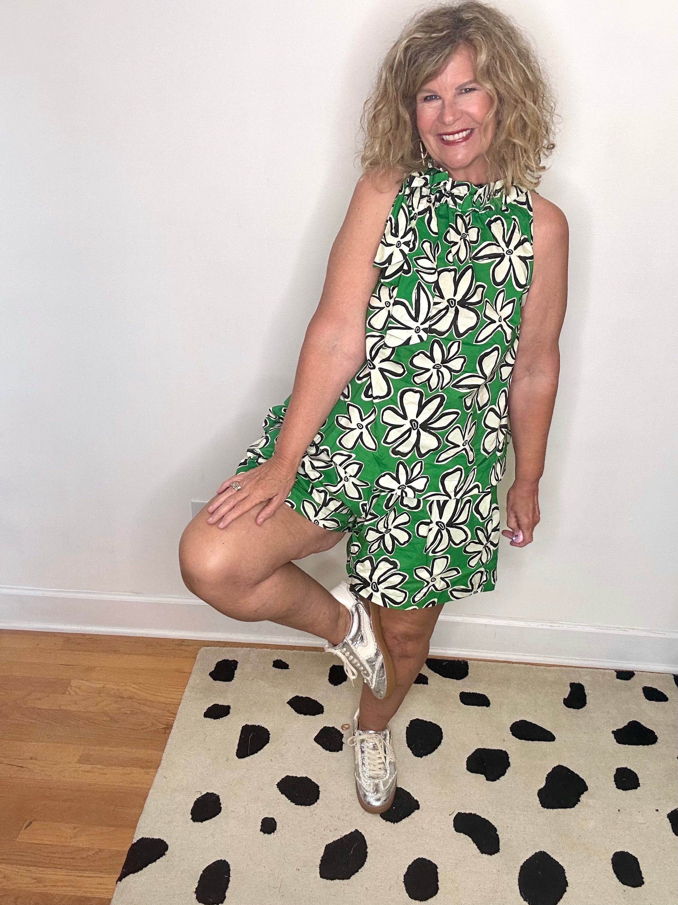 LIME BLOOM FLORAL BLOUSE