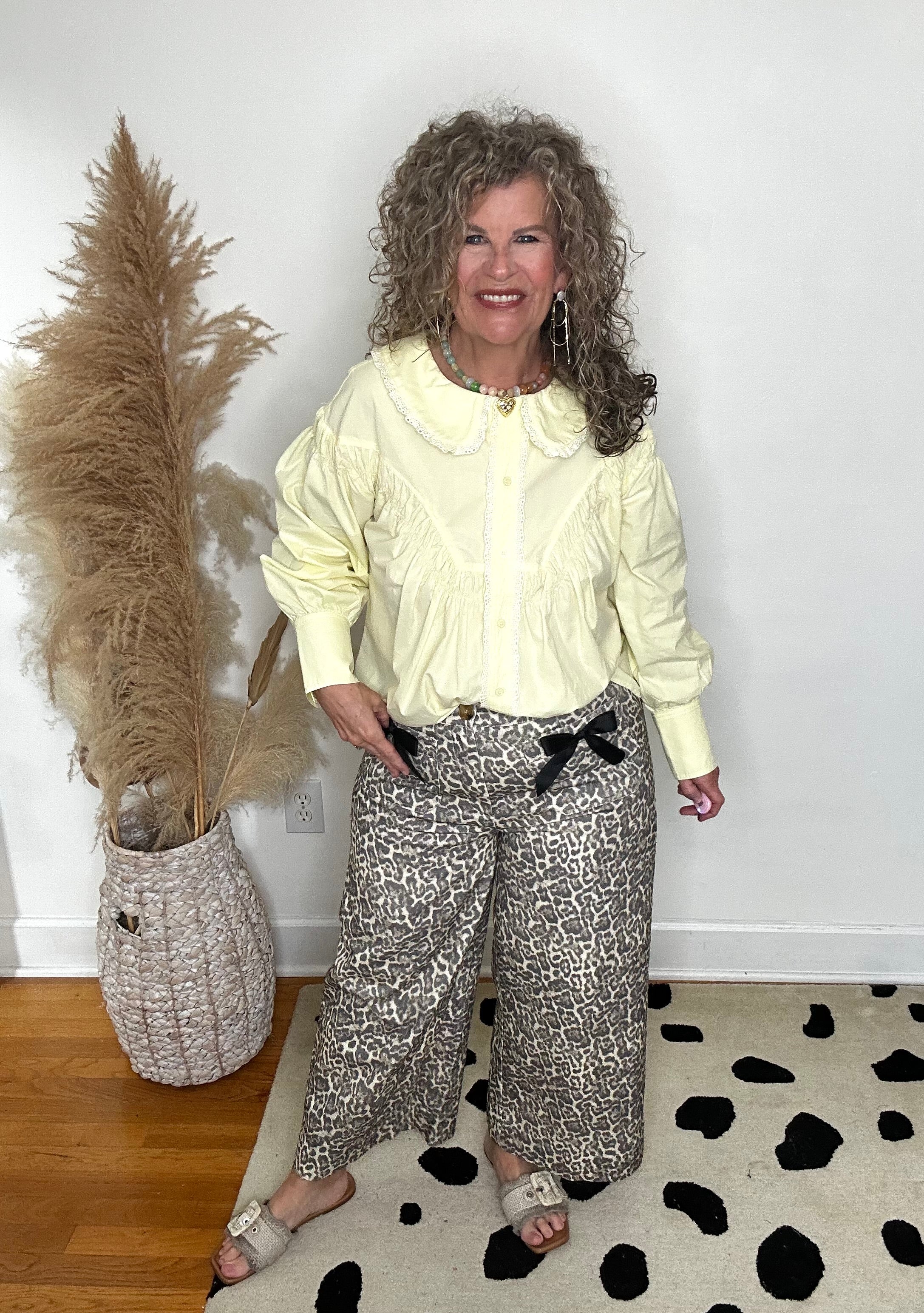 BUTTER YELLOW COTTON POPLIN BLOUSE