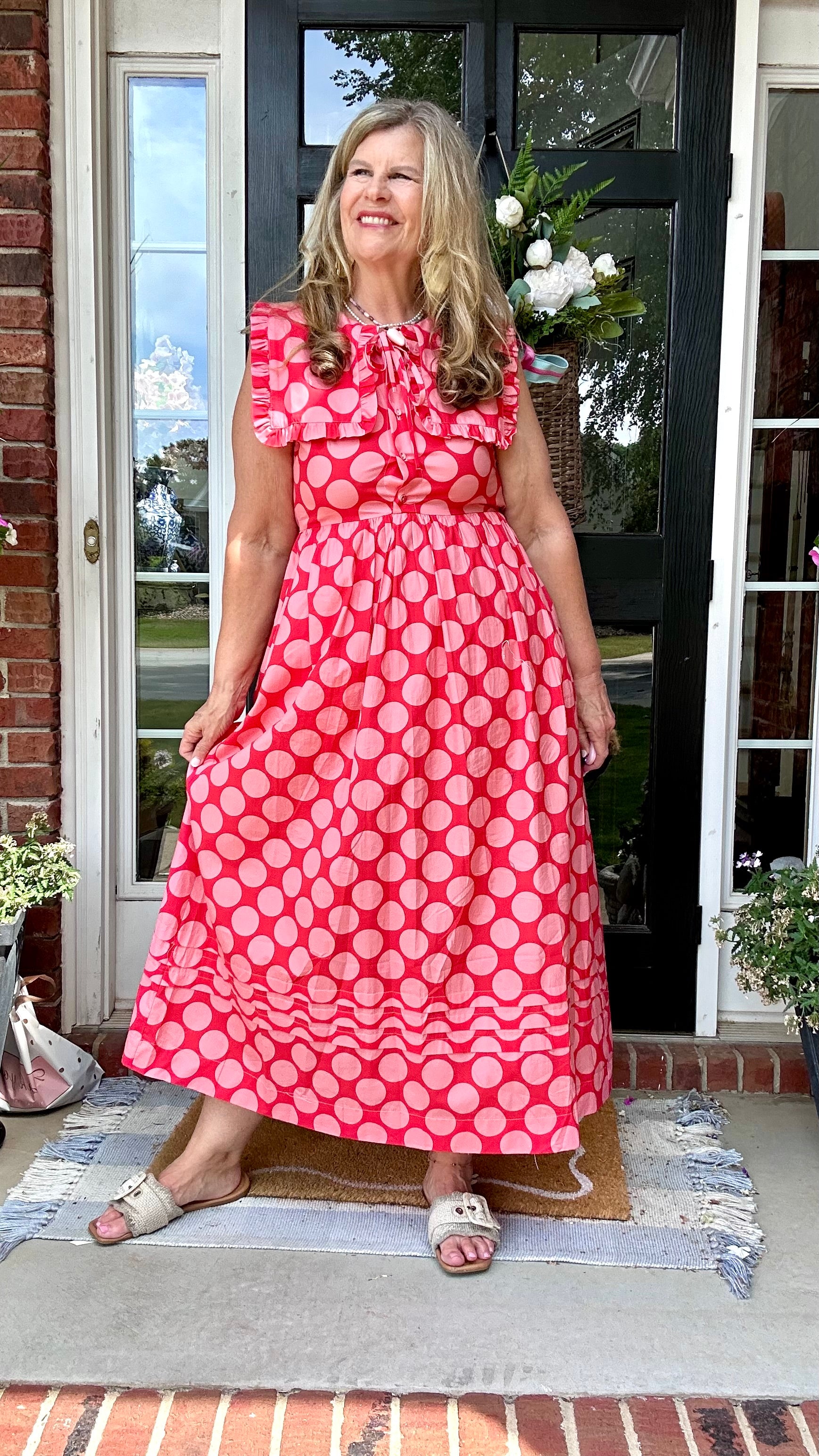 red cotton maxi dress Red Cotton Maxi Dress, Sleeveless Flowy Gown Dress Carmen
