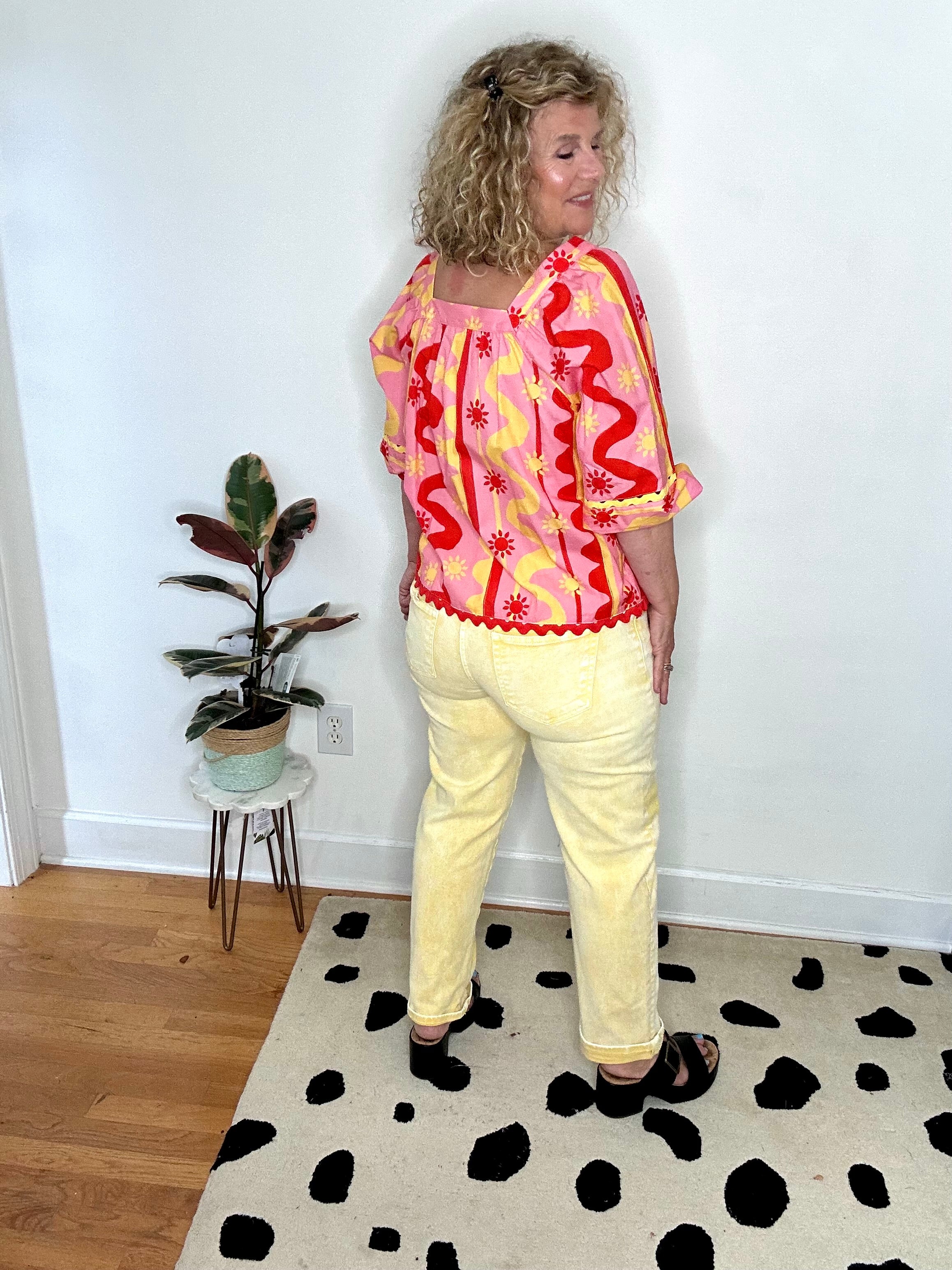 HEAT WAVE PATTERN BLOUSE