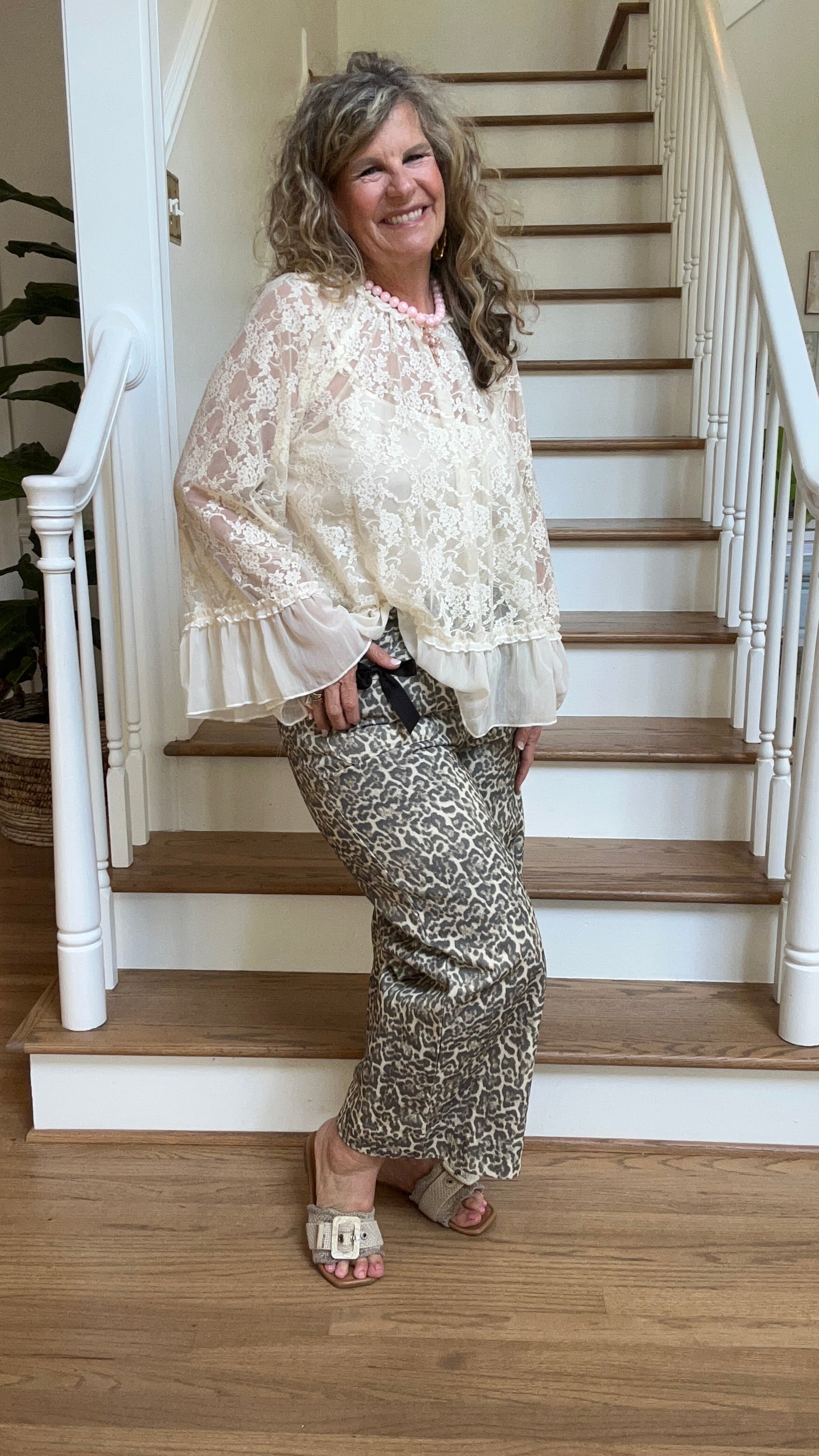 BOHO DAYDREAM LACE RUFFLE TOP