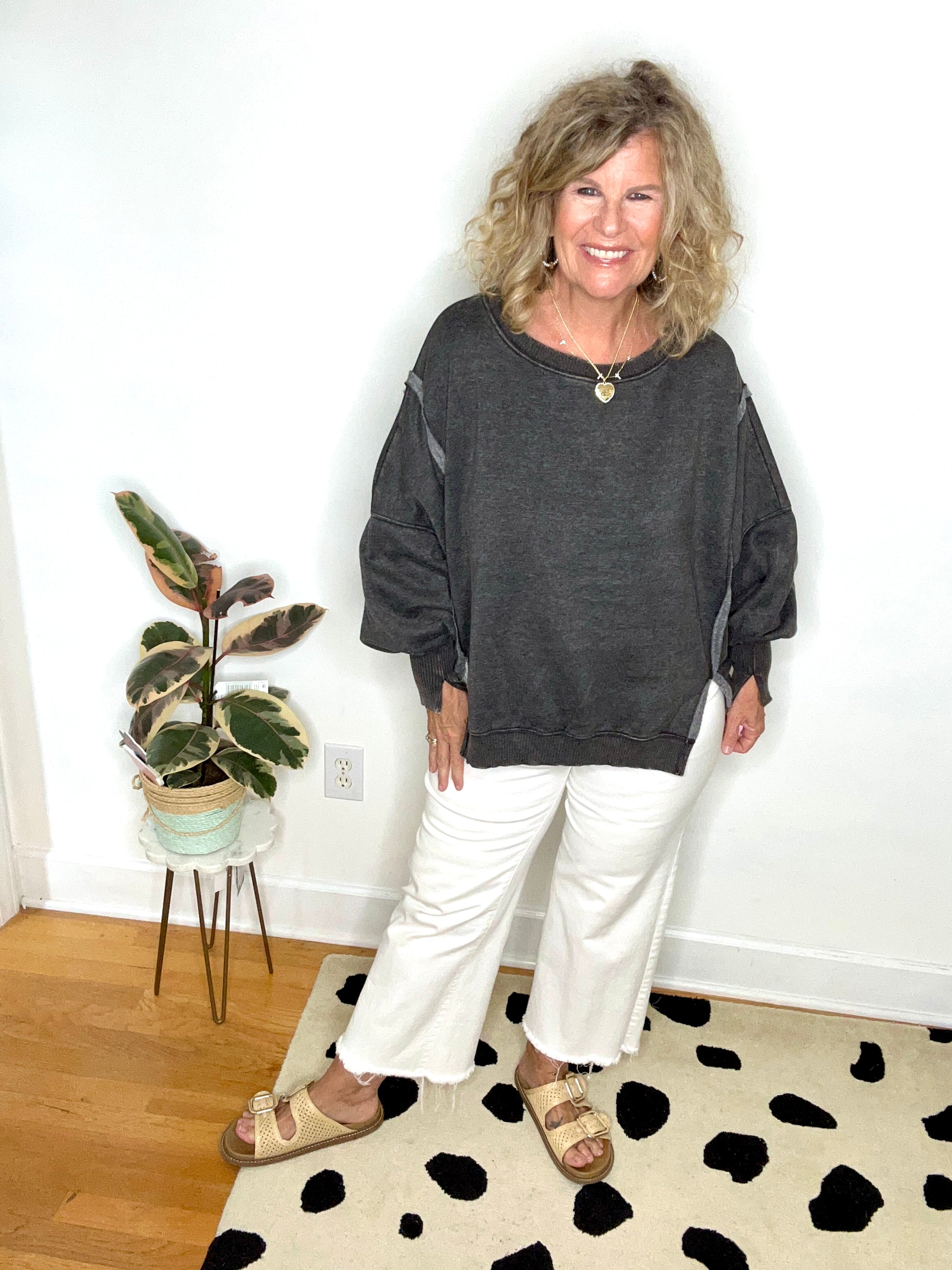 MINERAL WASH BATWING PULLOVER