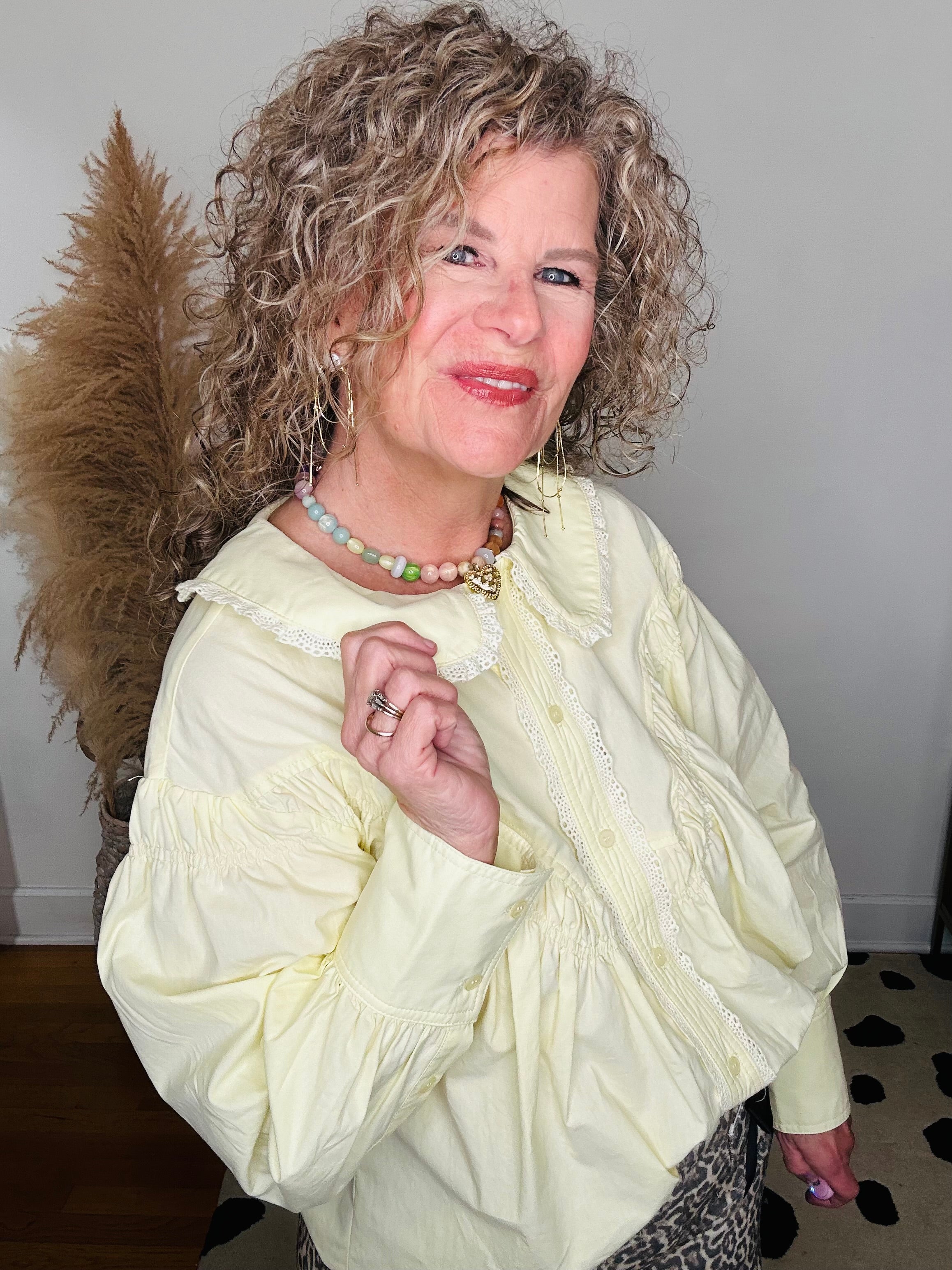 BUTTER YELLOW COTTON POPLIN BLOUSE