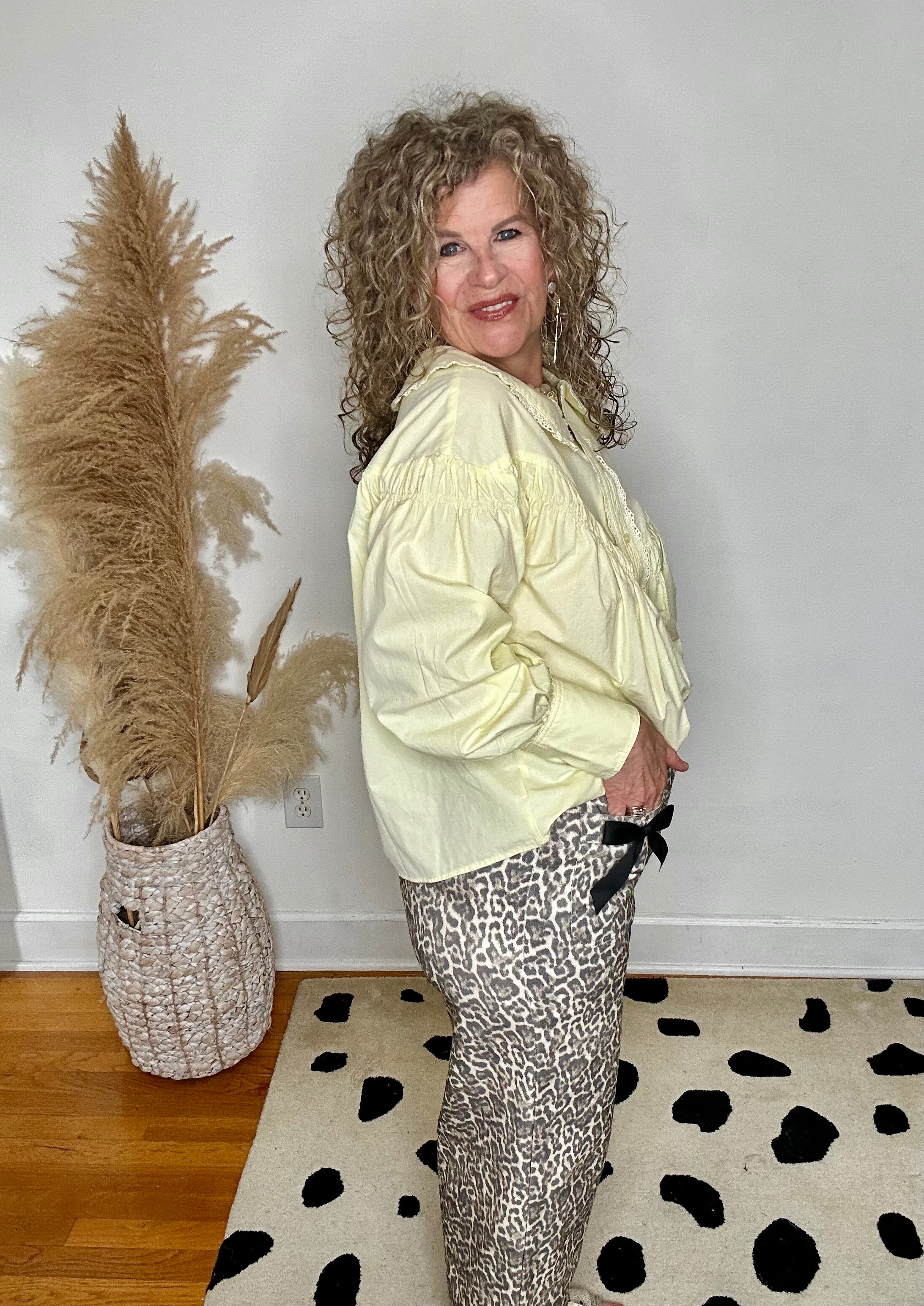 BUTTER YELLOW COTTON POPLIN BLOUSE