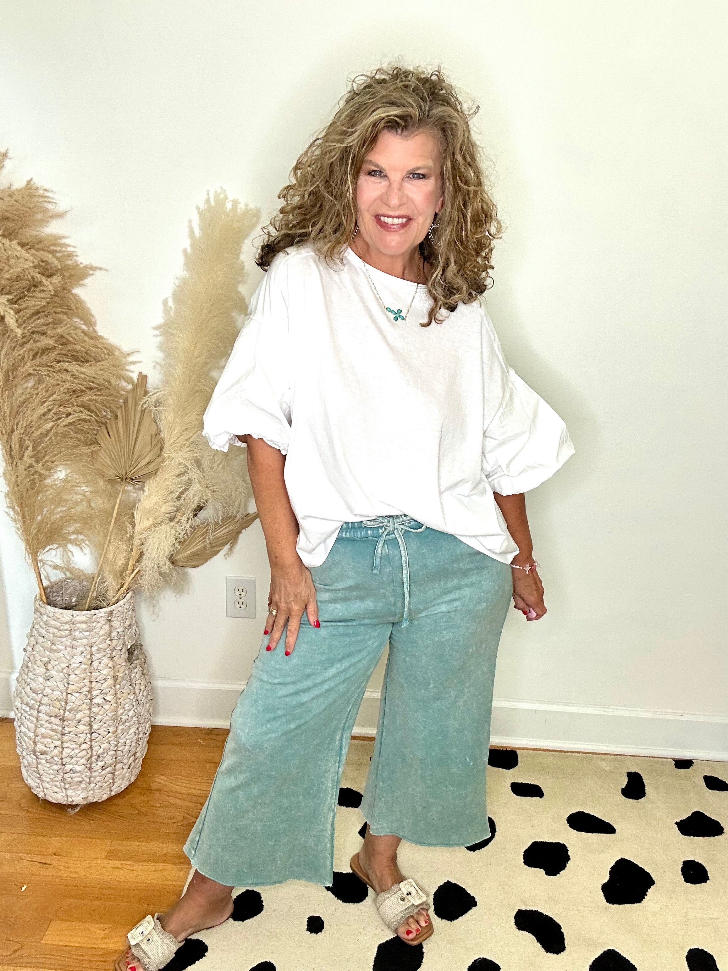 ASH BLUE MINERAL WASH PANT