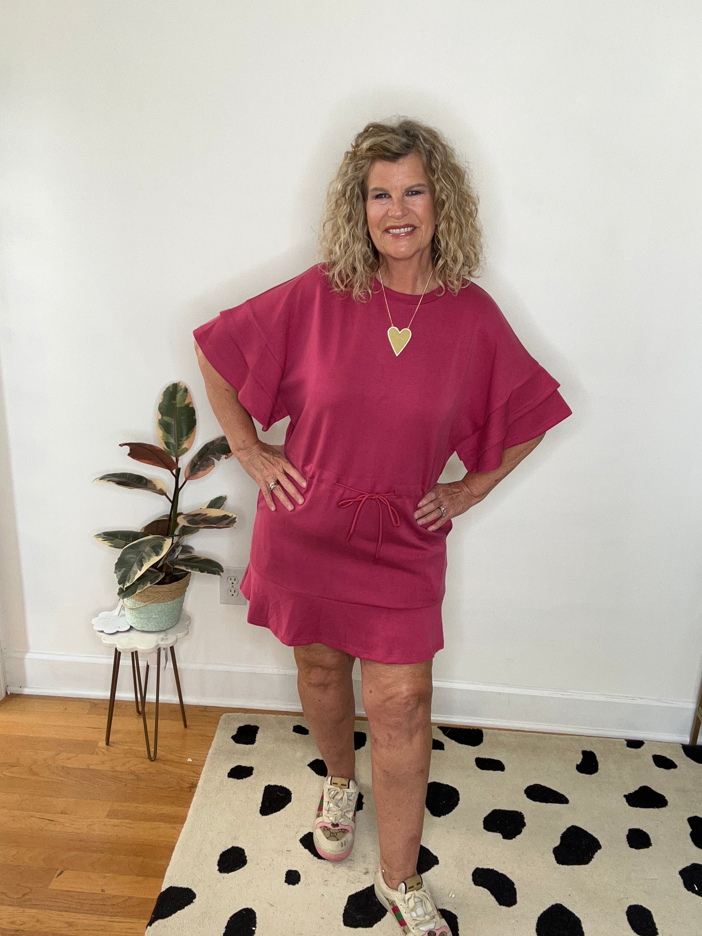 LUXE KNIT MULBERRY ATHLETIC DRESS
