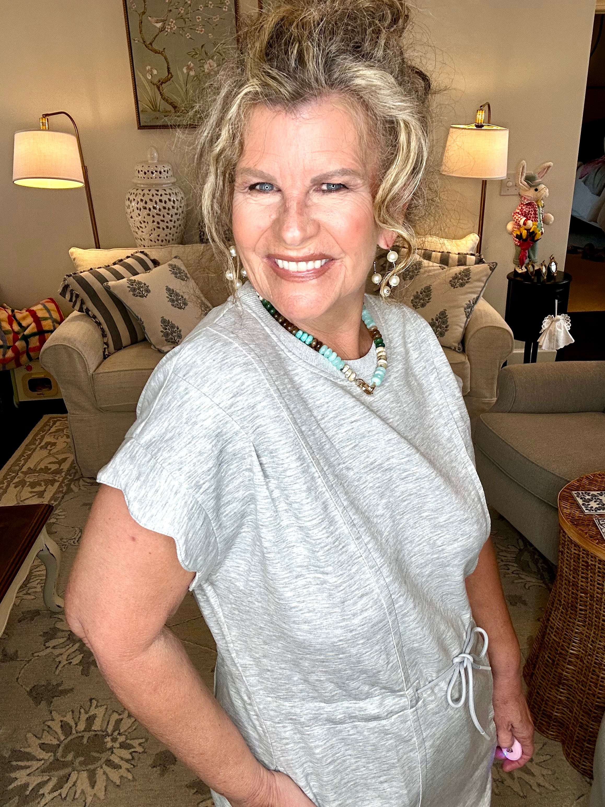 PATIO HANGS SCALLOPED ATHLEISURE DRESS