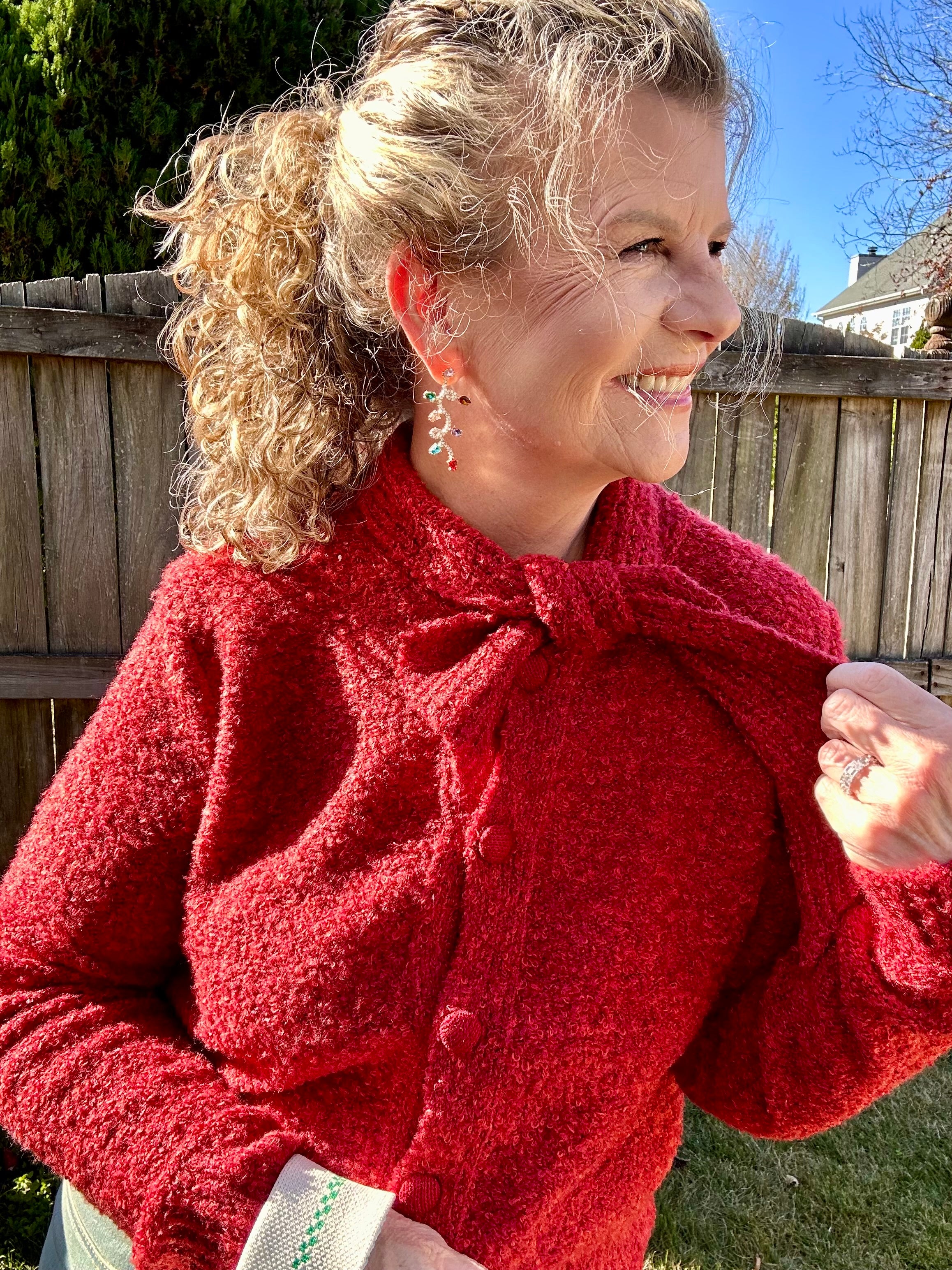 THE GRACIE TIE NECK CARDIGAN