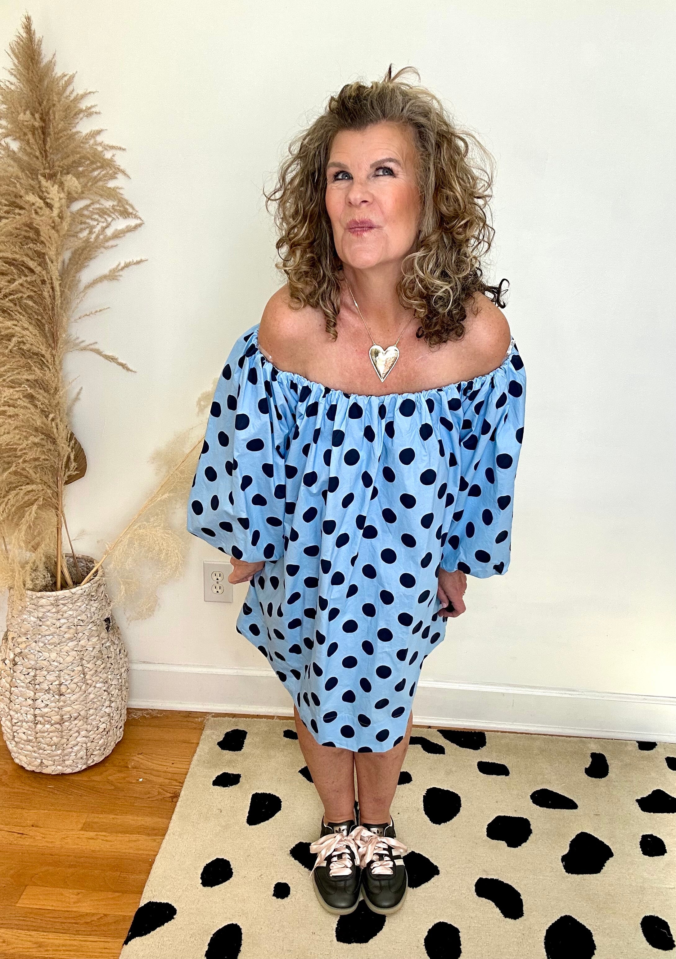 "SPORTING" AROUND TOWN POLKA DOT DRESS