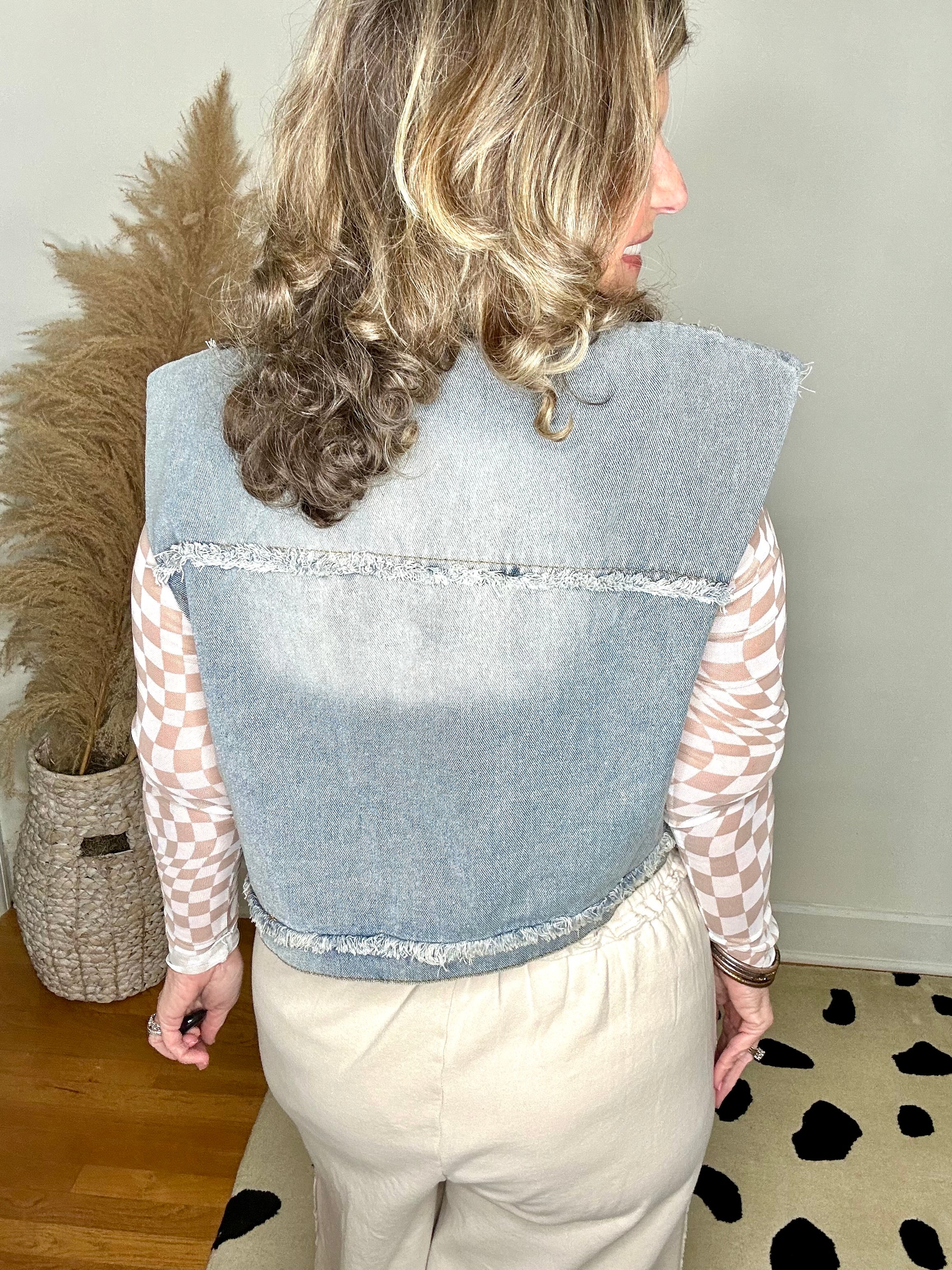 CRESCENT DENIM VEST