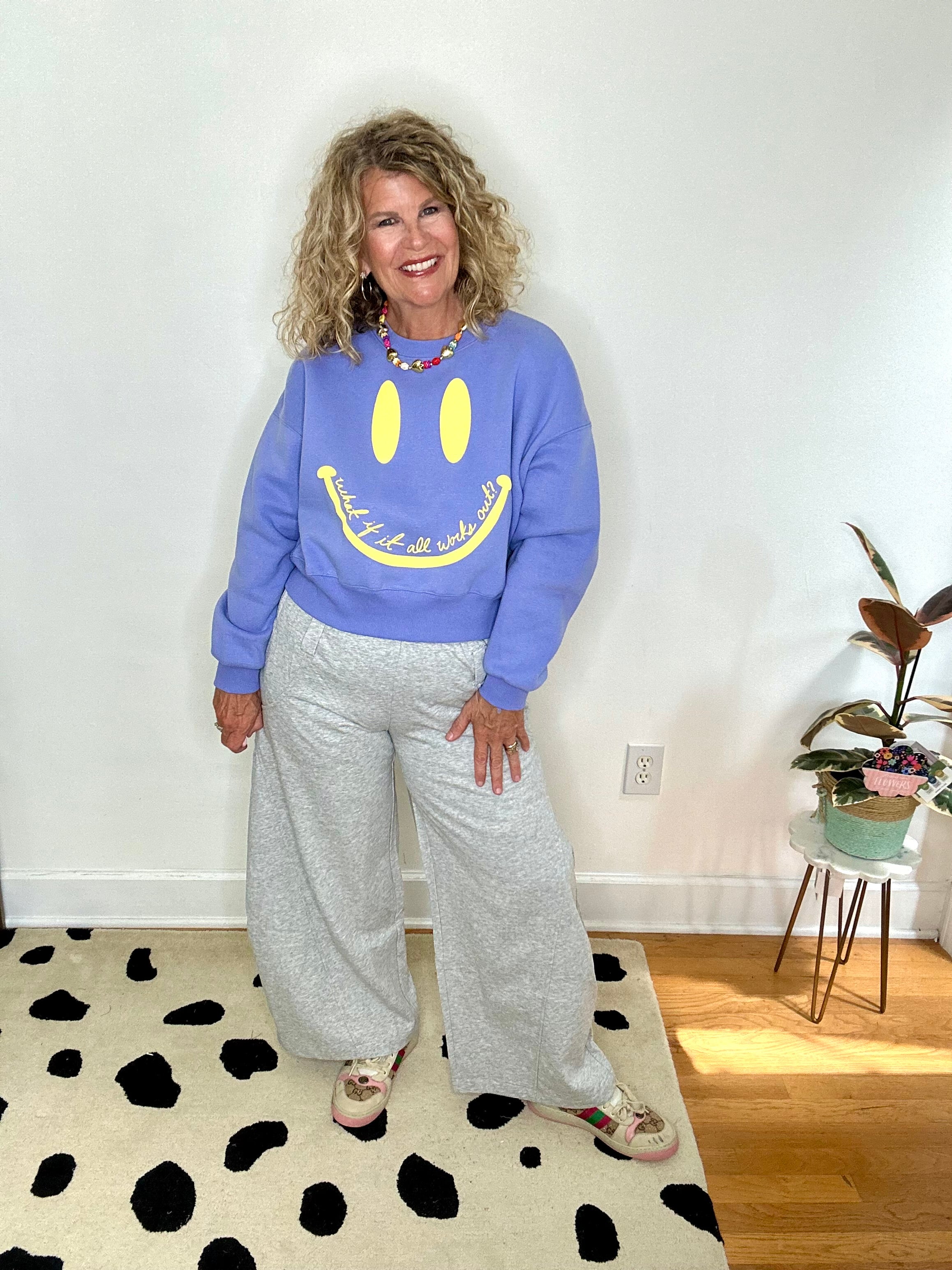 GREY FRENCH TERRY BARREL LEG SWEATPANT