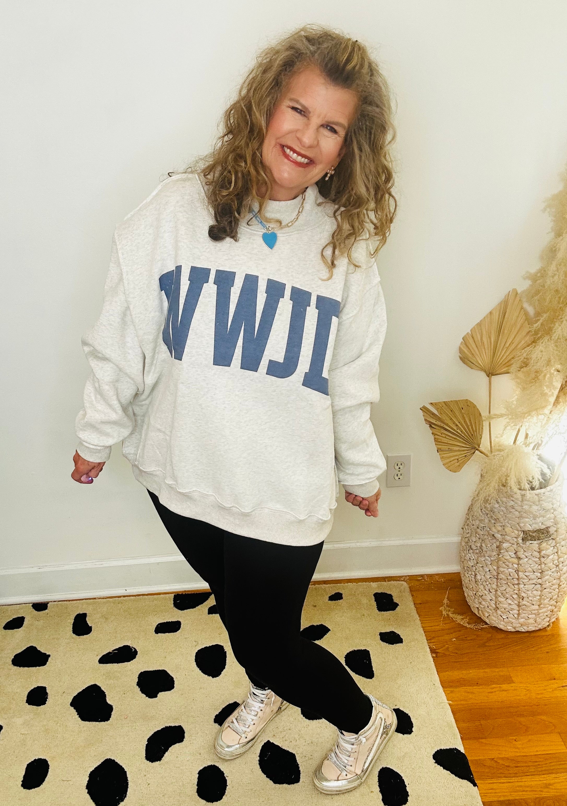 WWJD AND AMEN REVERSIBLE MOCK NECK SWEATSHIRT