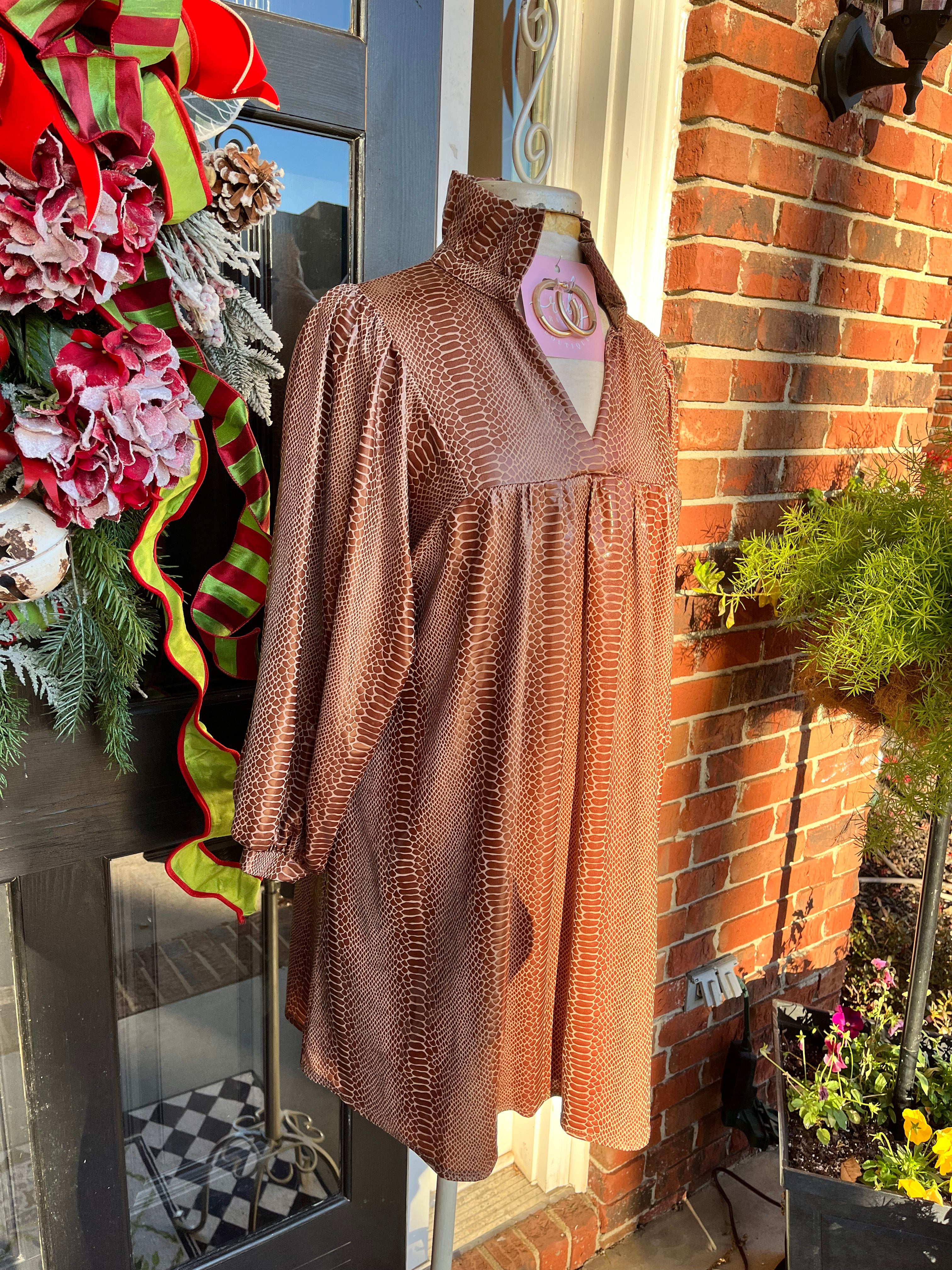 COUTURE CHARM COPPER DRESS