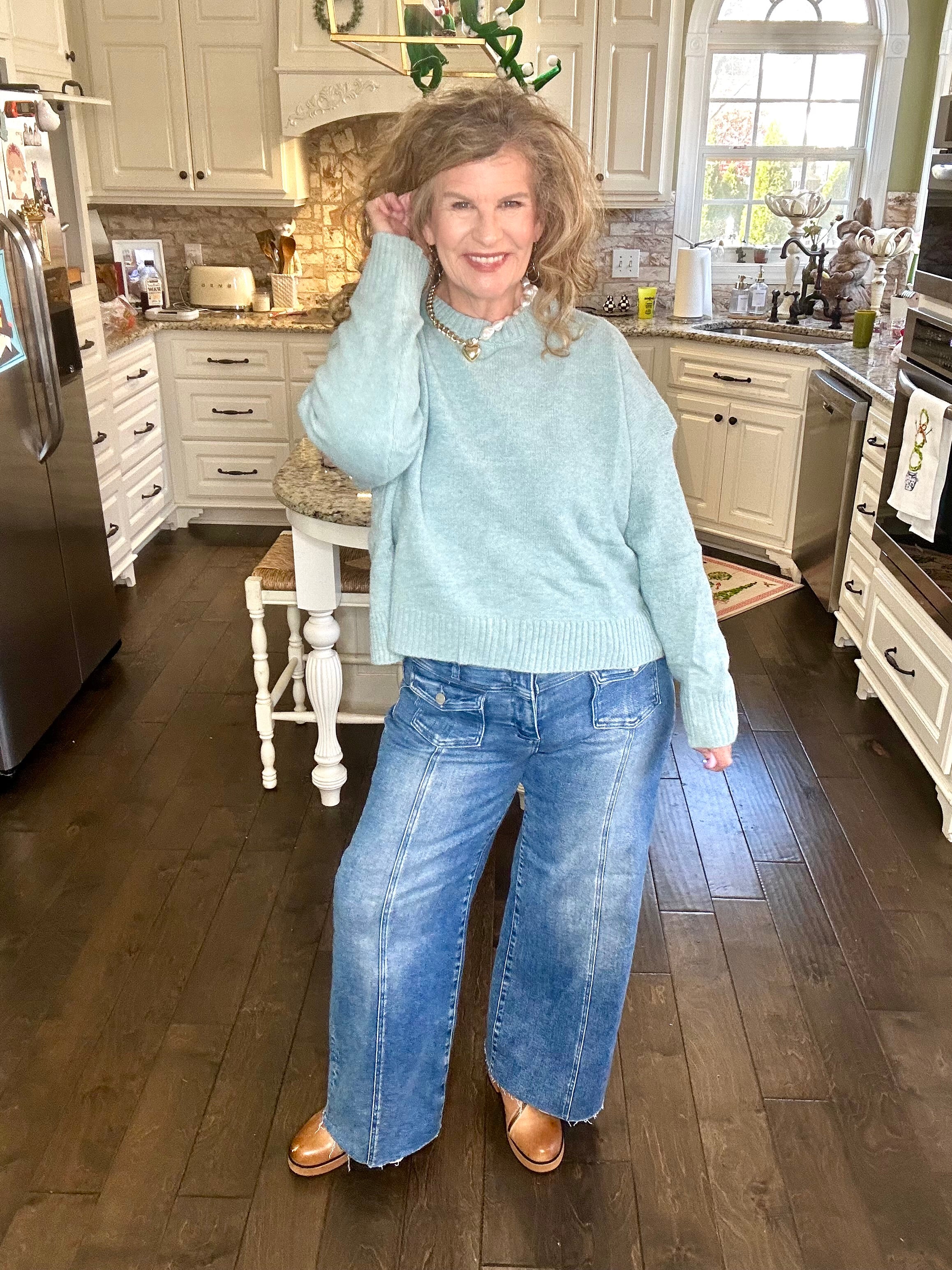 TIED AND TRUE BOW BACK SWEATER