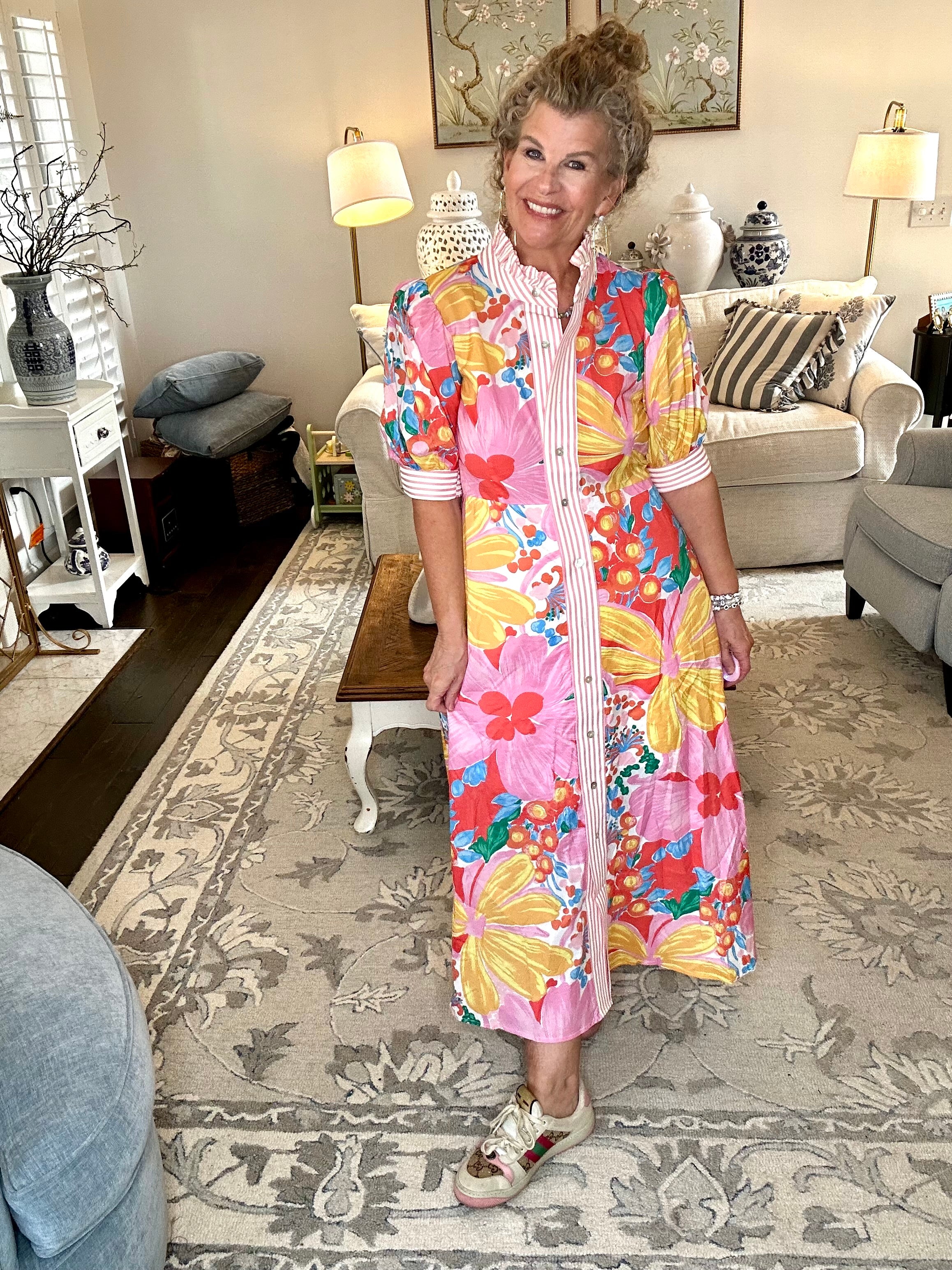 PINK PARADISE MIDI DRESS