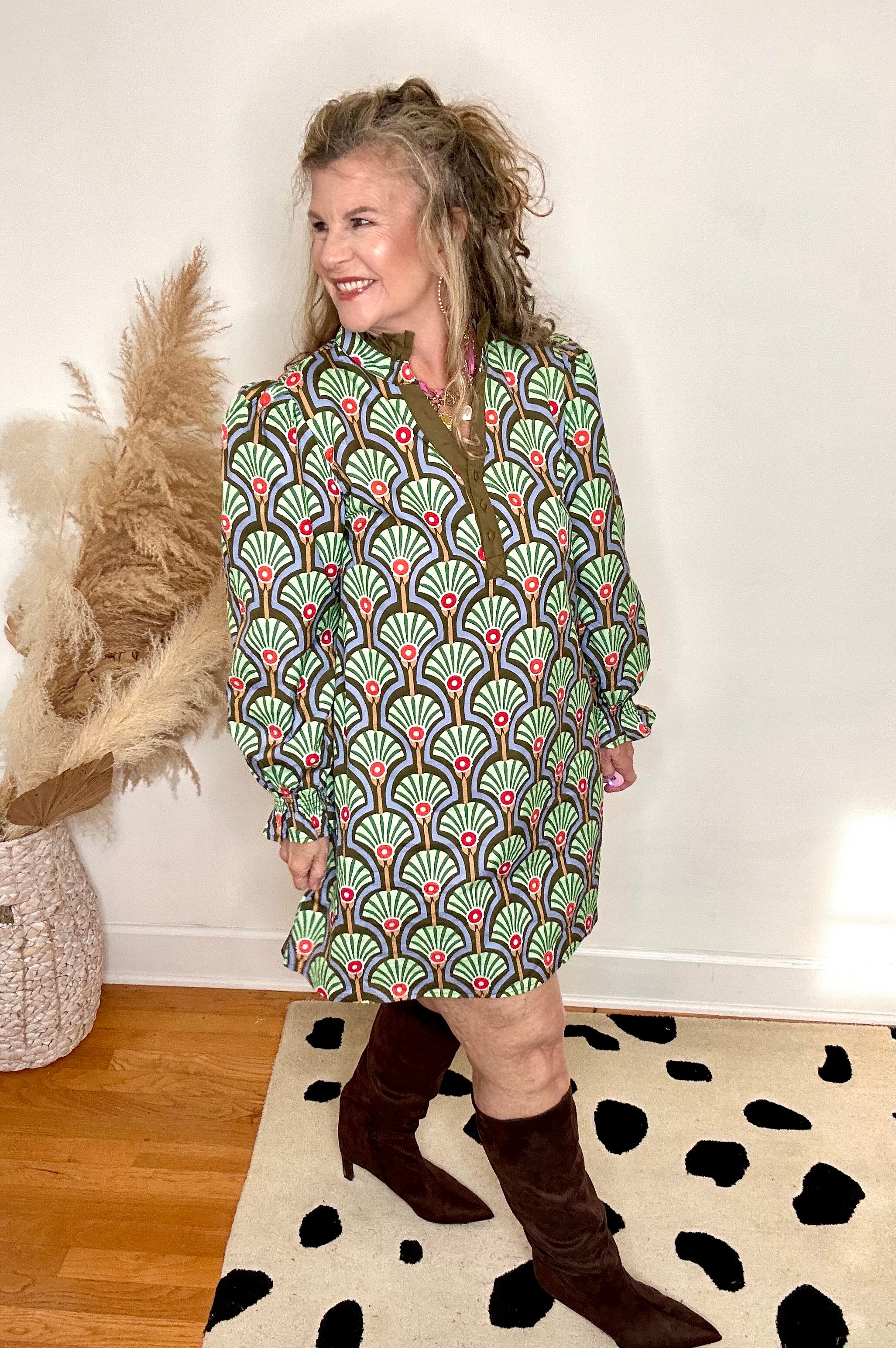 UPTOWN CHIC ALINE FLORAL DRESS