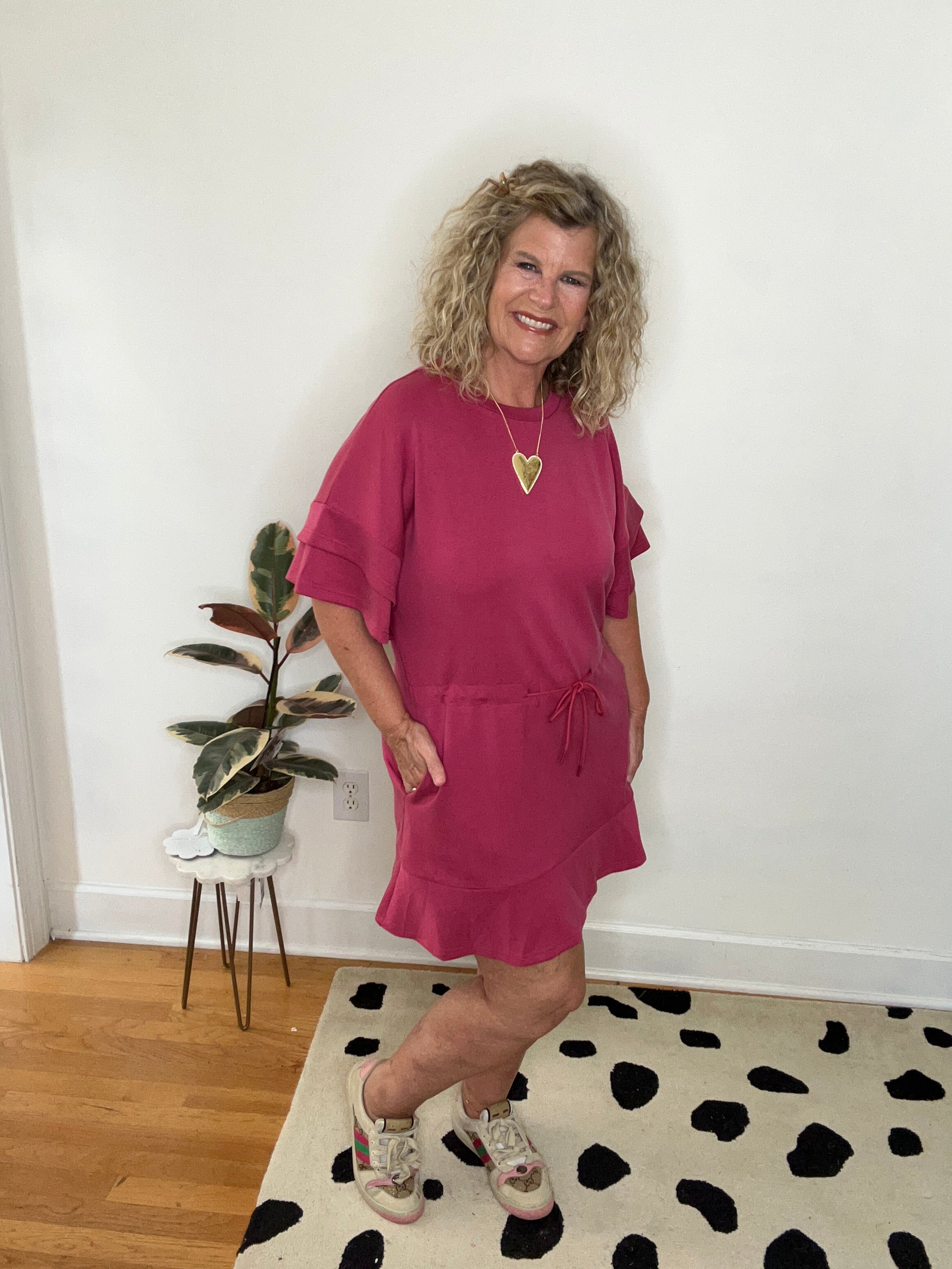 LUXE KNIT MULBERRY ATHLETIC DRESS