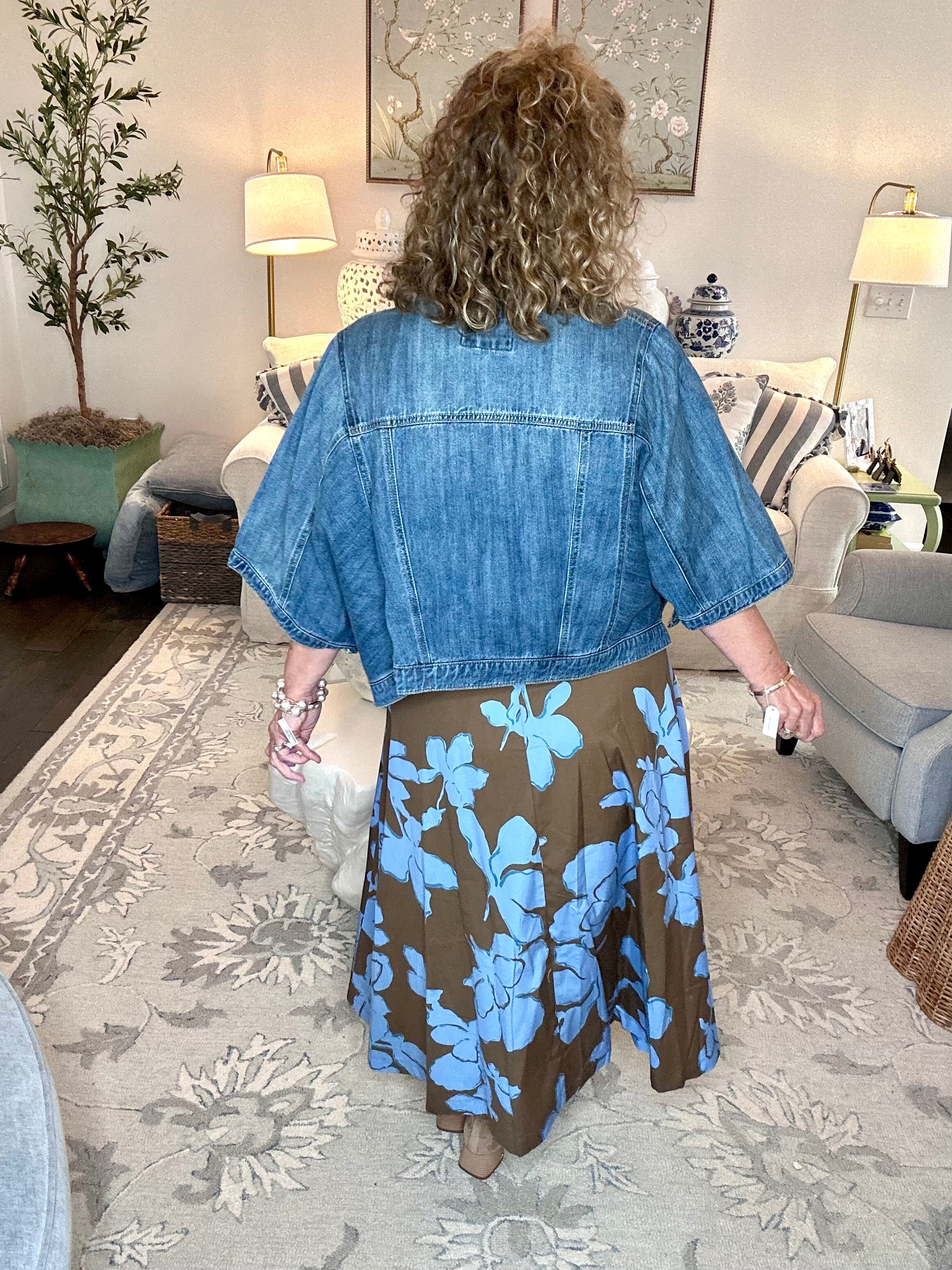 DENIM CAPE JACKET