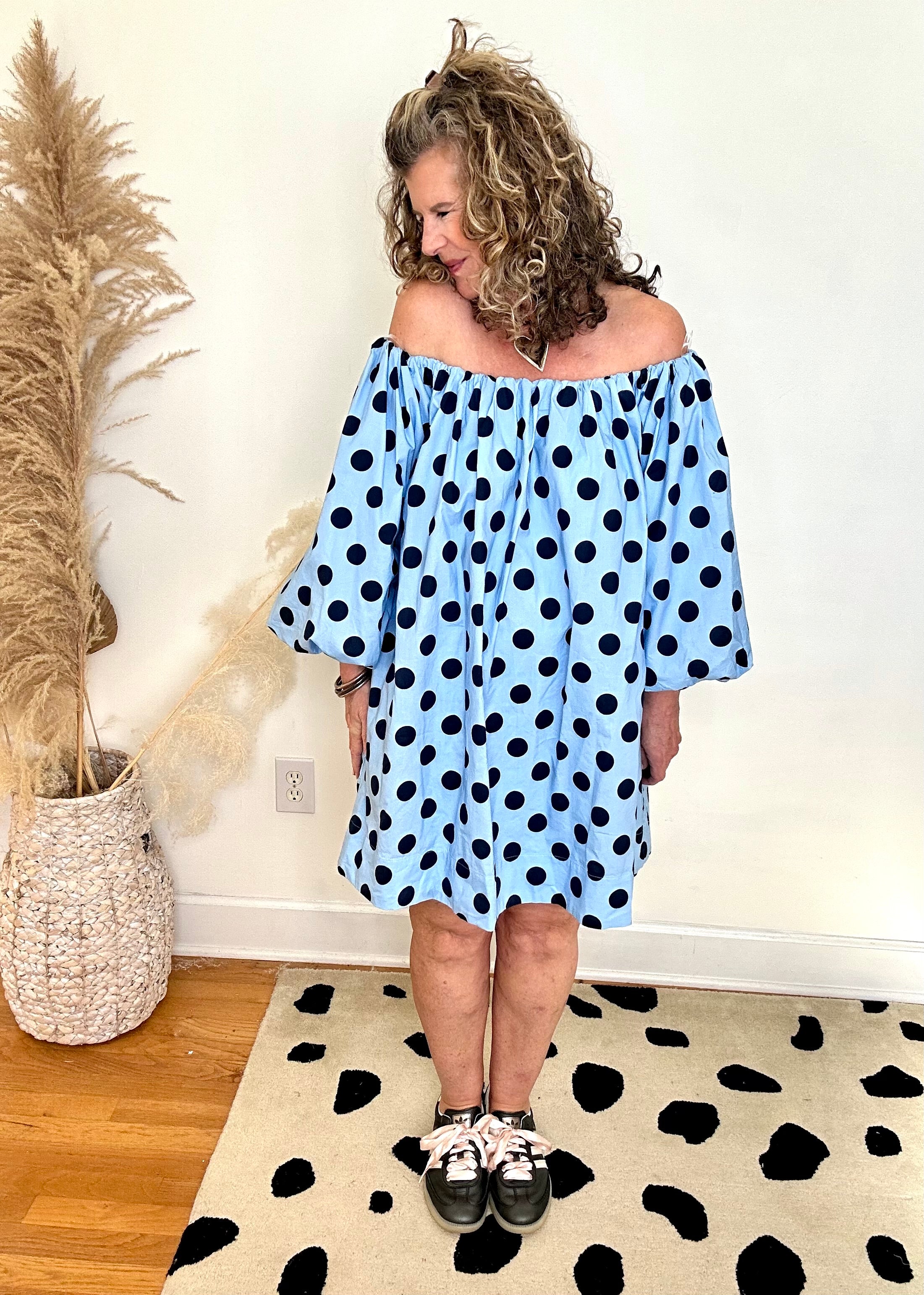 "SPORTING" AROUND TOWN POLKA DOT DRESS