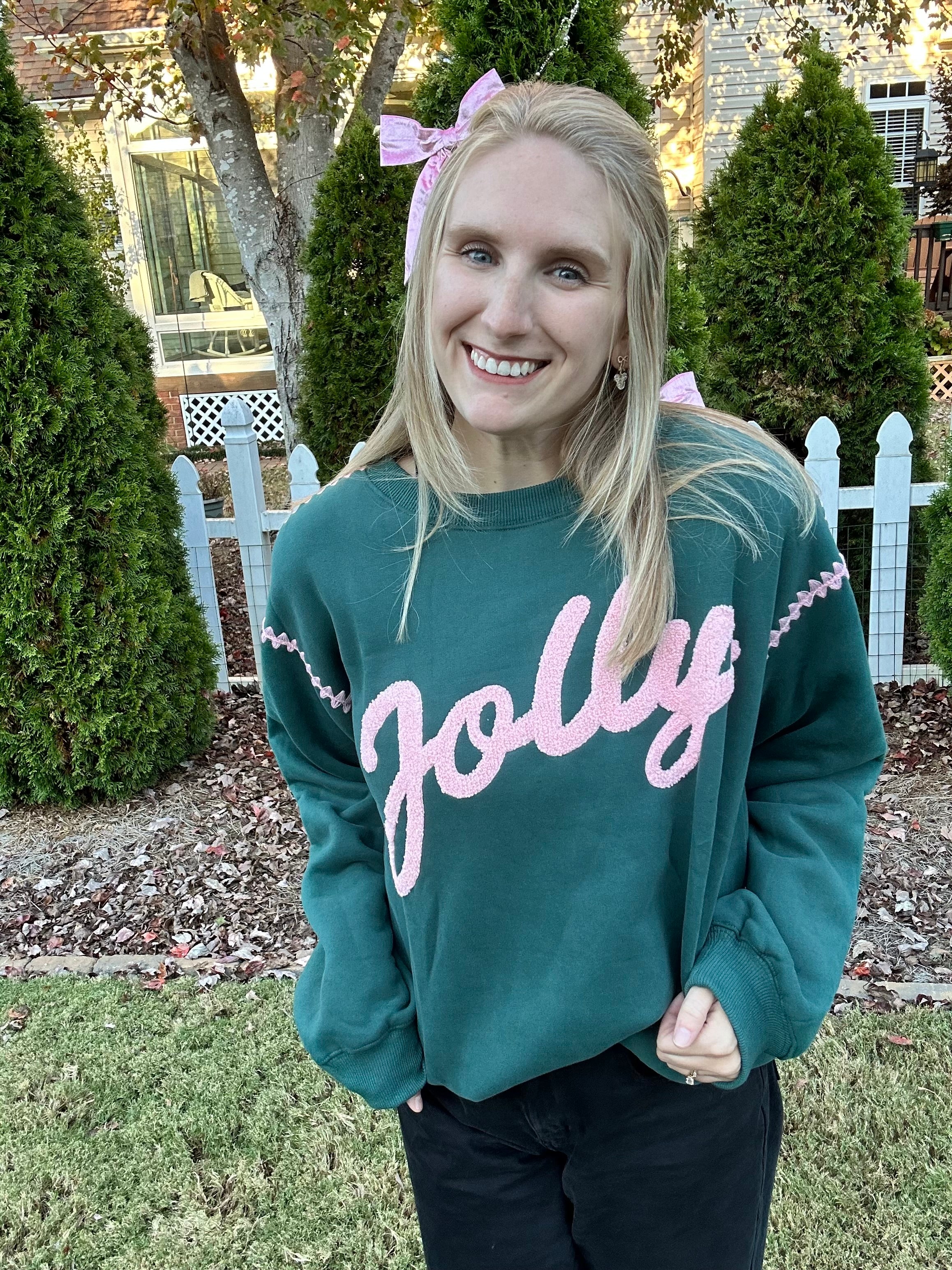 "JOLLY" EMBROIDERED SWEATSHIRT