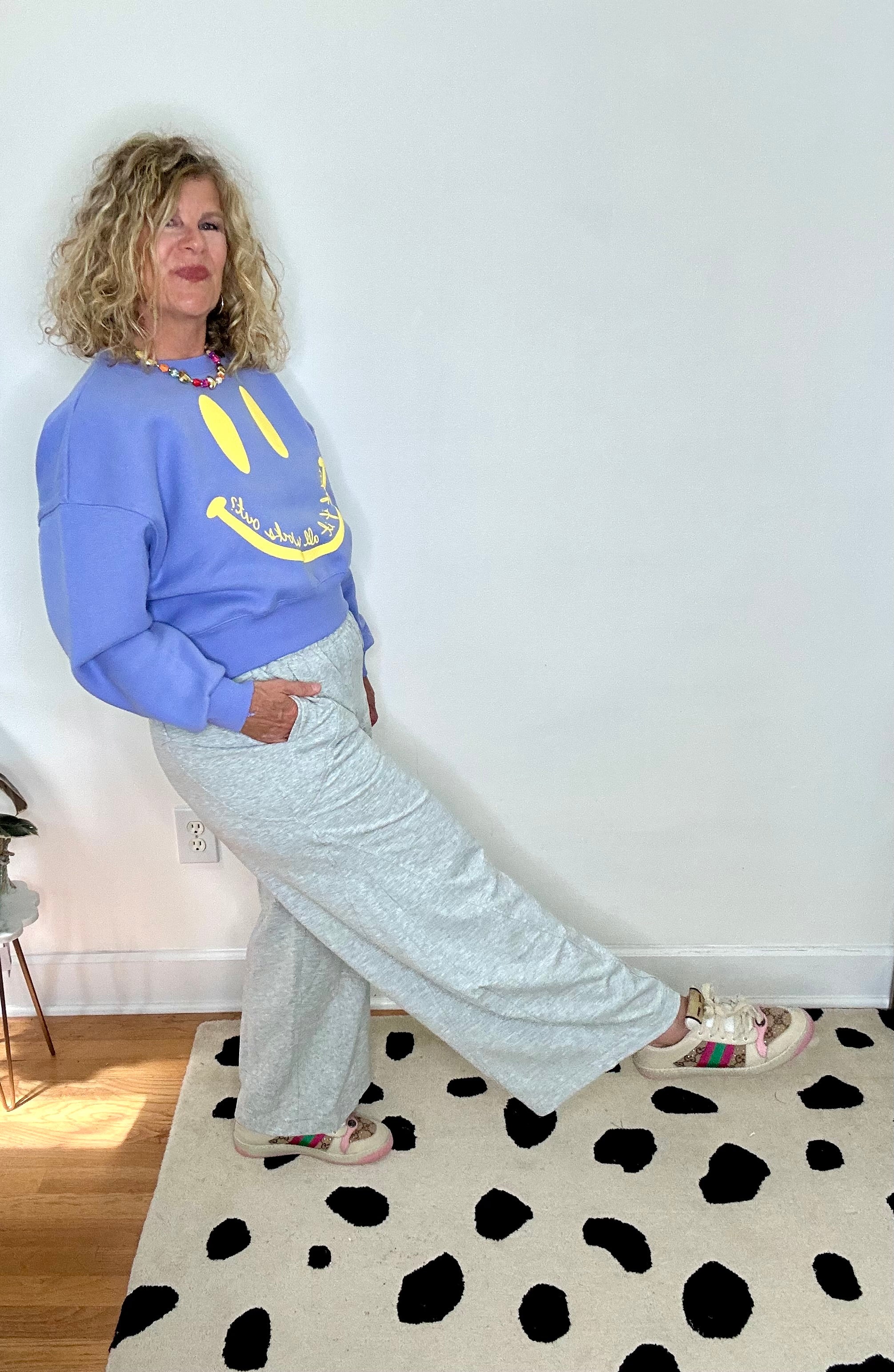 GREY FRENCH TERRY BARREL LEG SWEATPANT