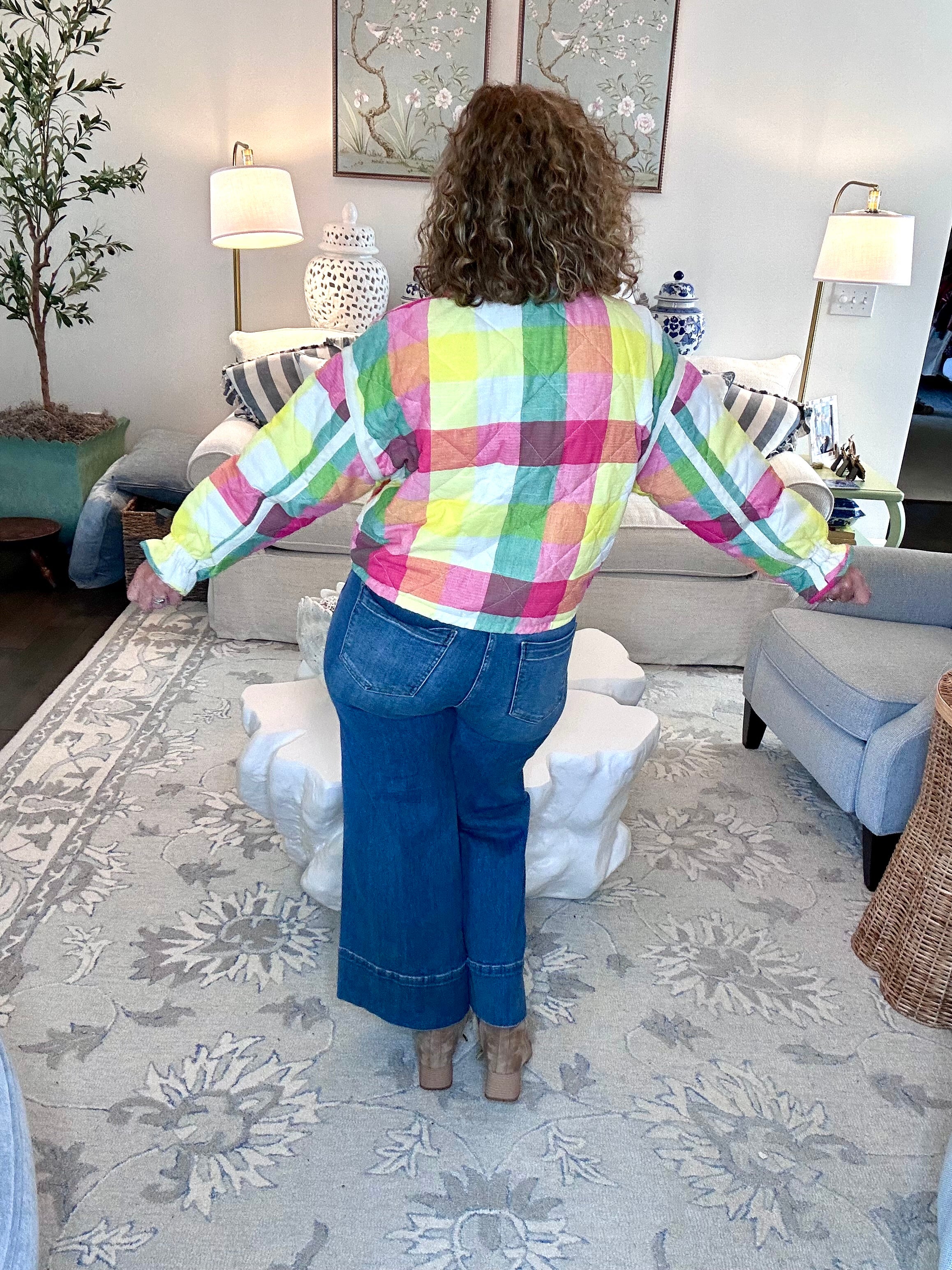 MULTI COLOR QUILTED JACKET