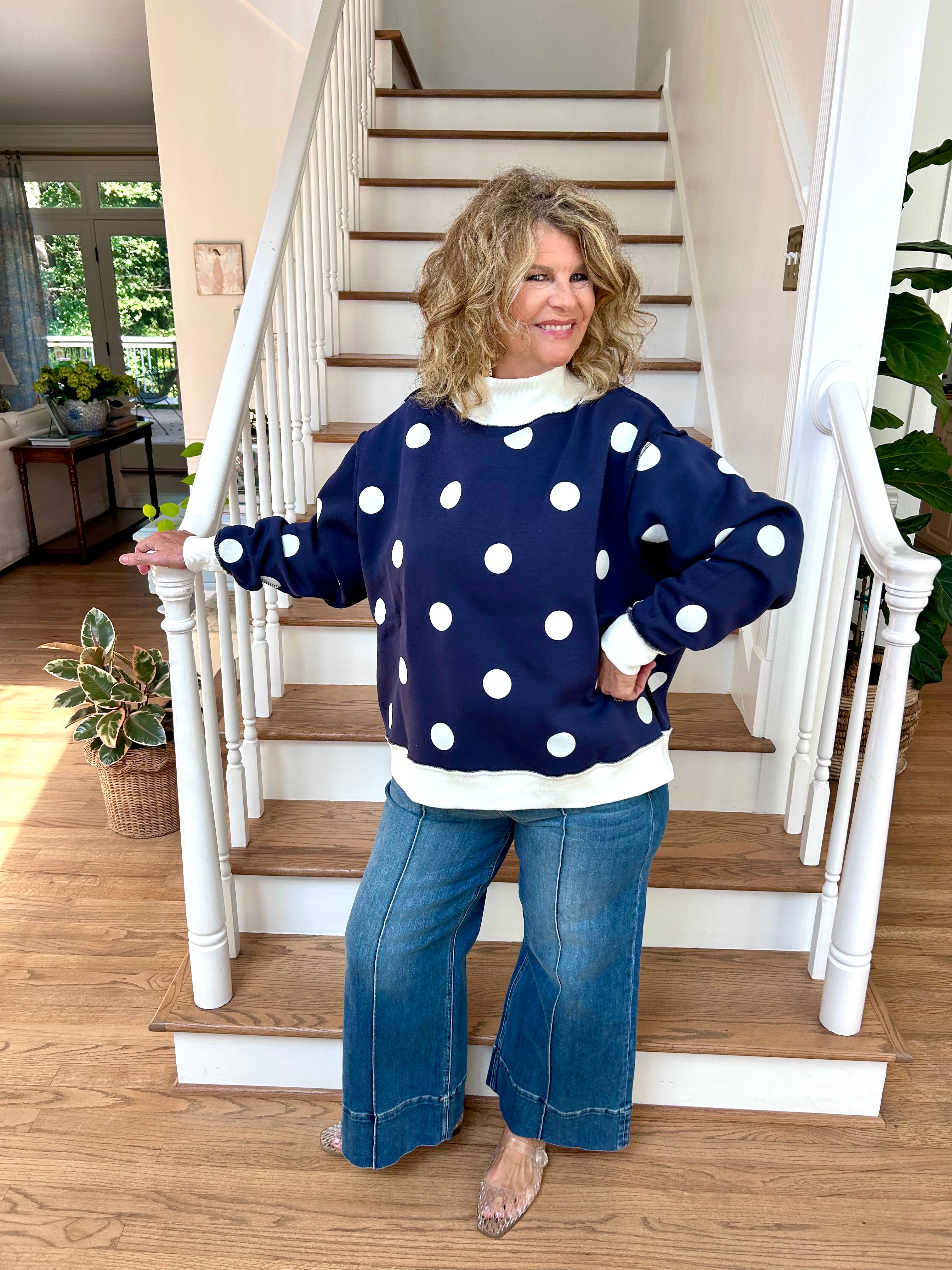 PRAY BIG 2-SIDED MOCK SWEATSHIRT