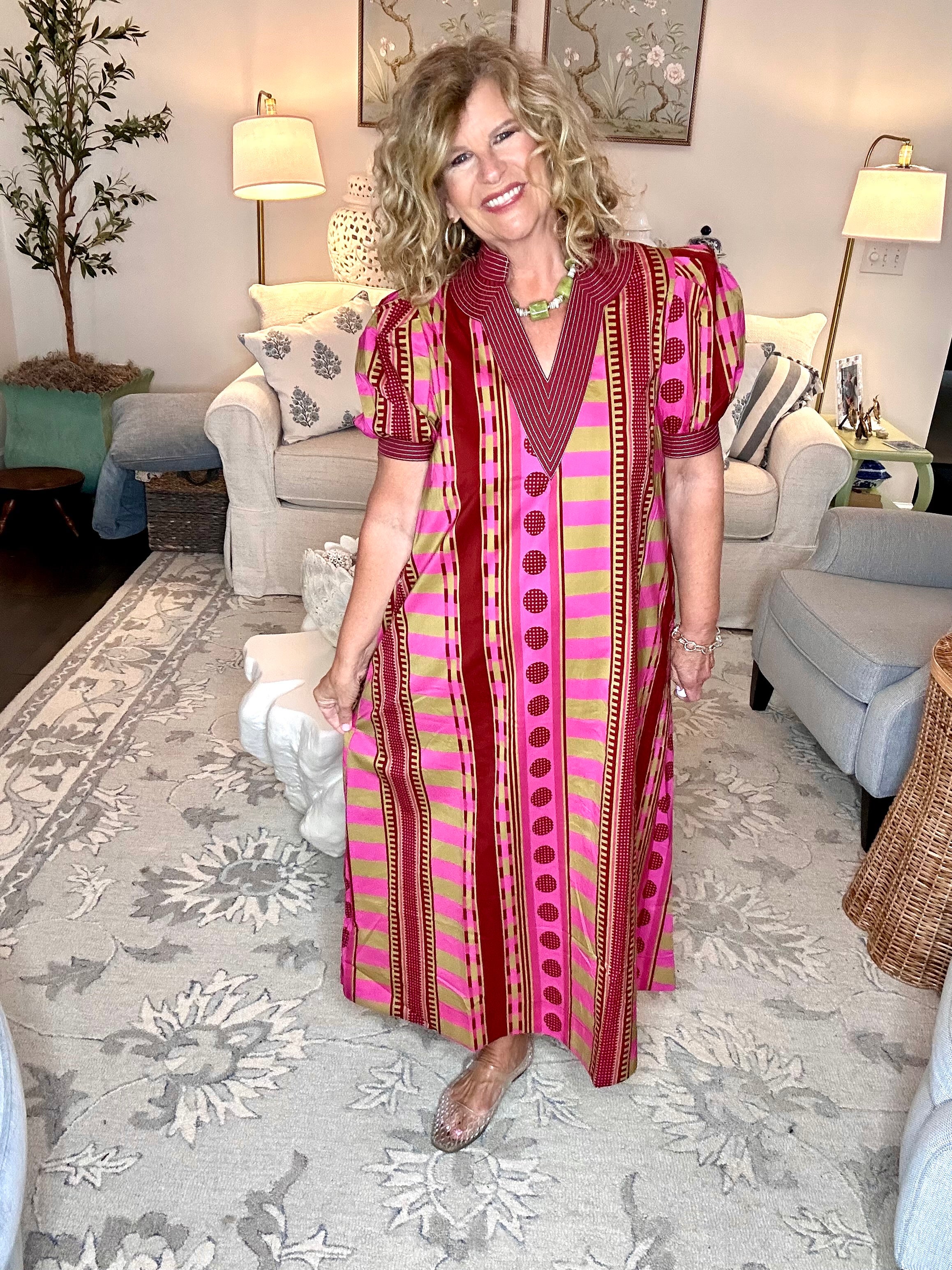 DIXIE DOT AND LIME MIDI DRESS
