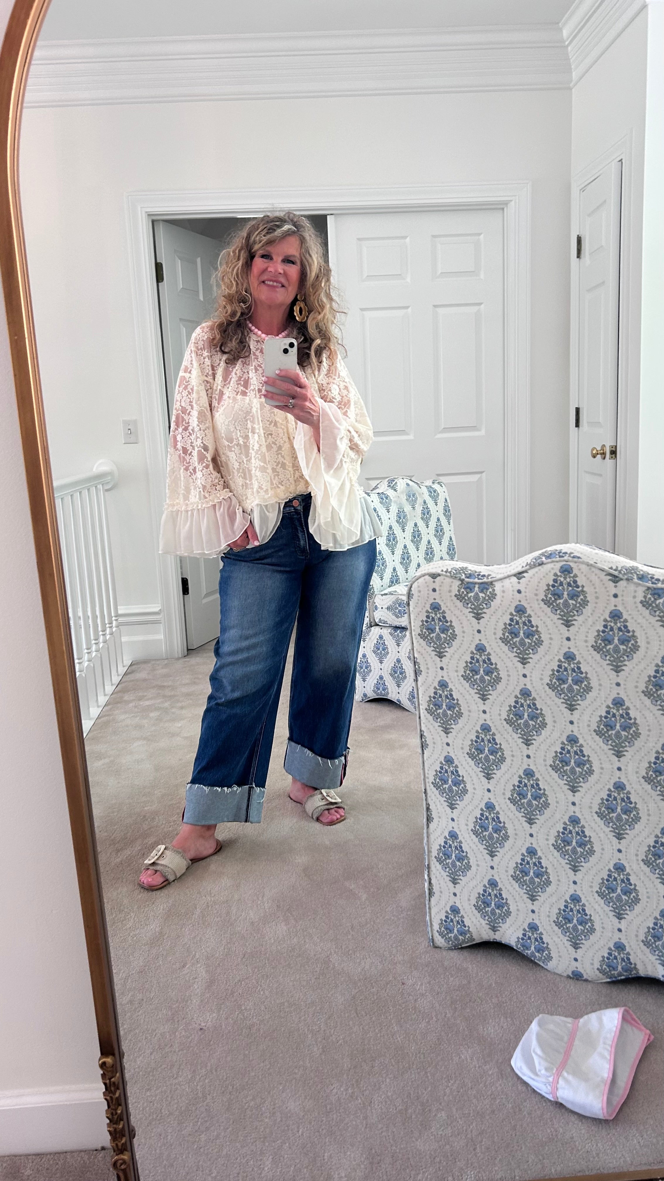 BOHO DAYDREAM LACE RUFFLE TOP