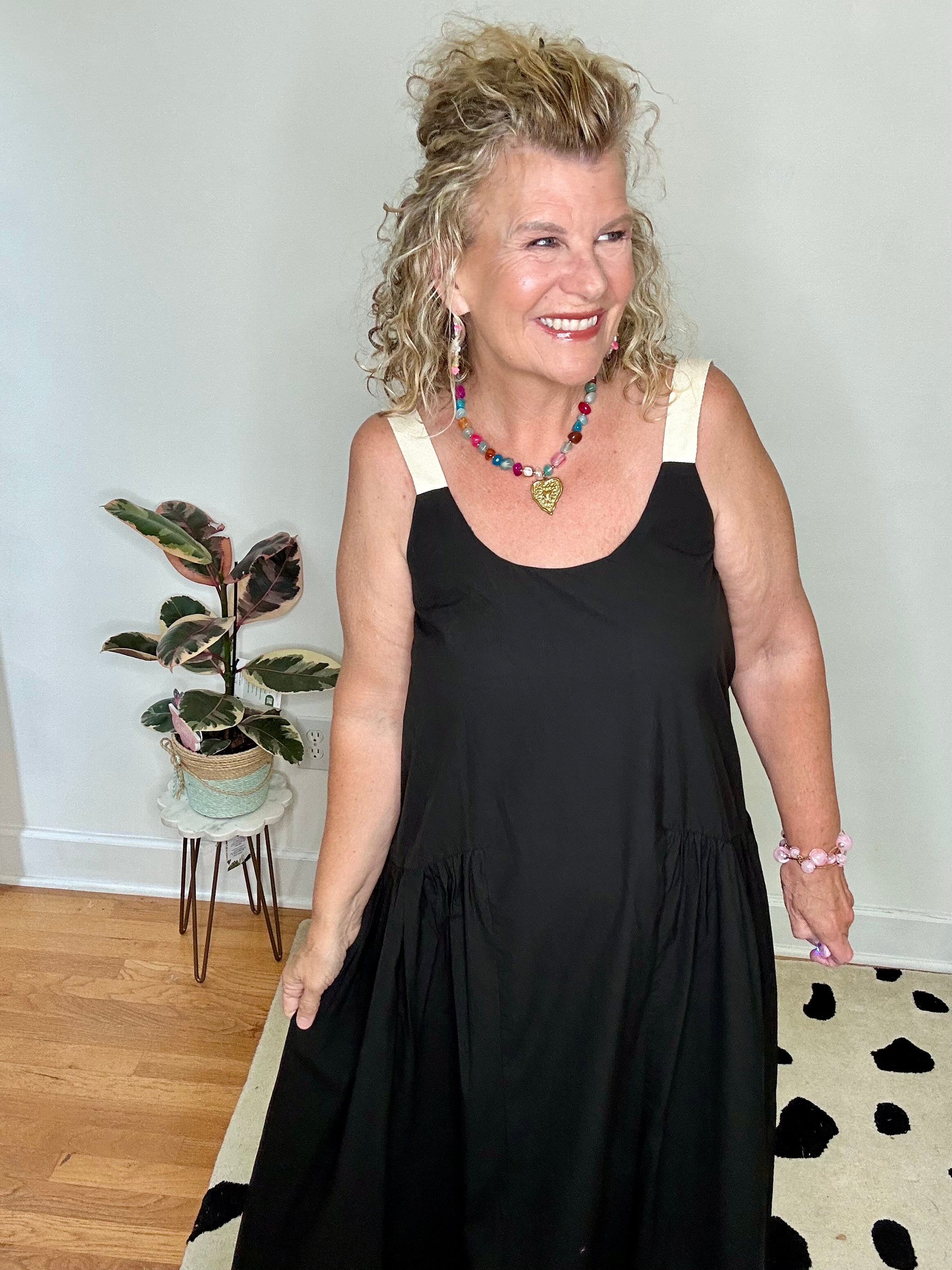 MCBEE MIDI DRESS-BLACK