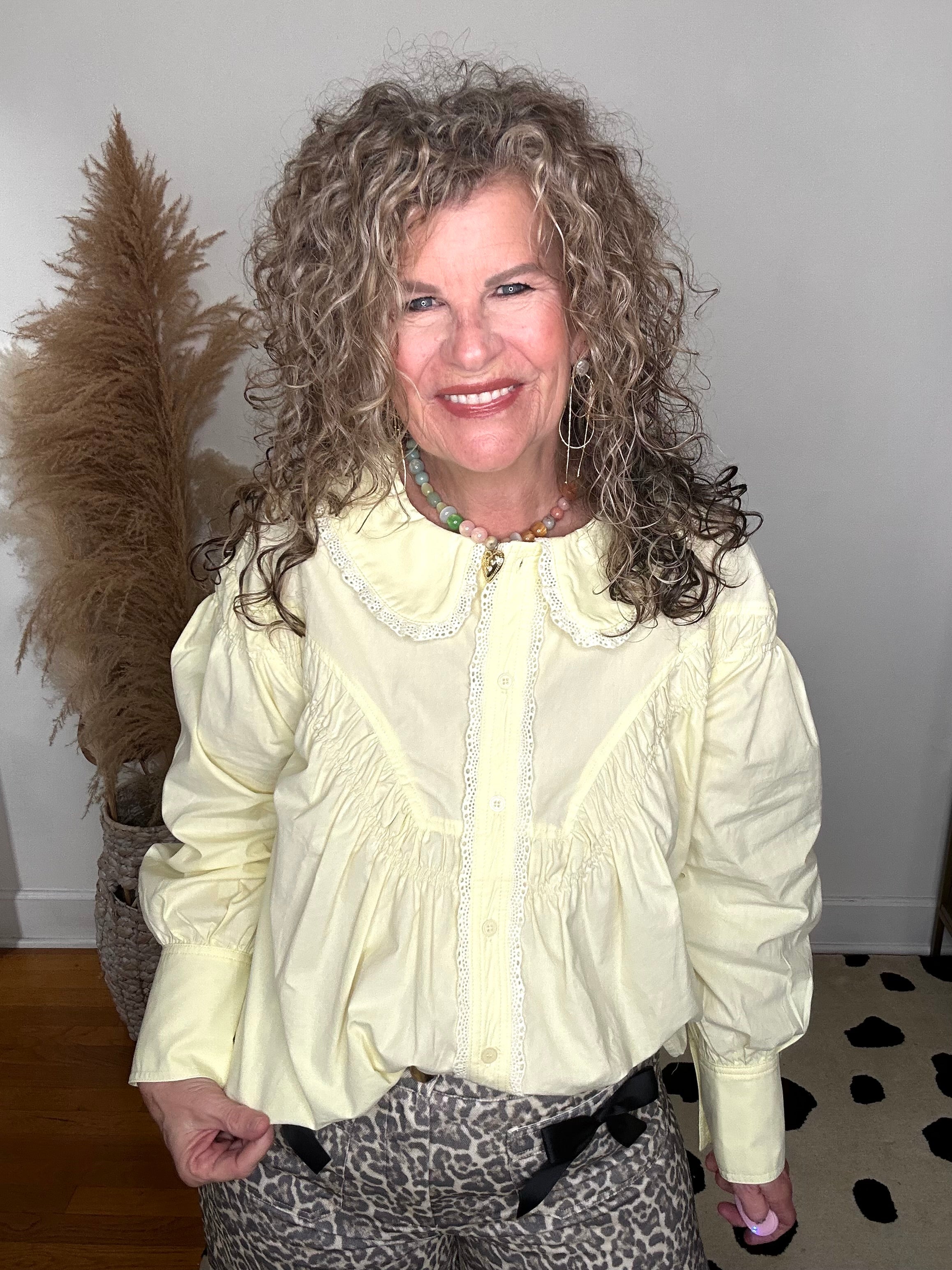 BUTTER YELLOW COTTON POPLIN BLOUSE